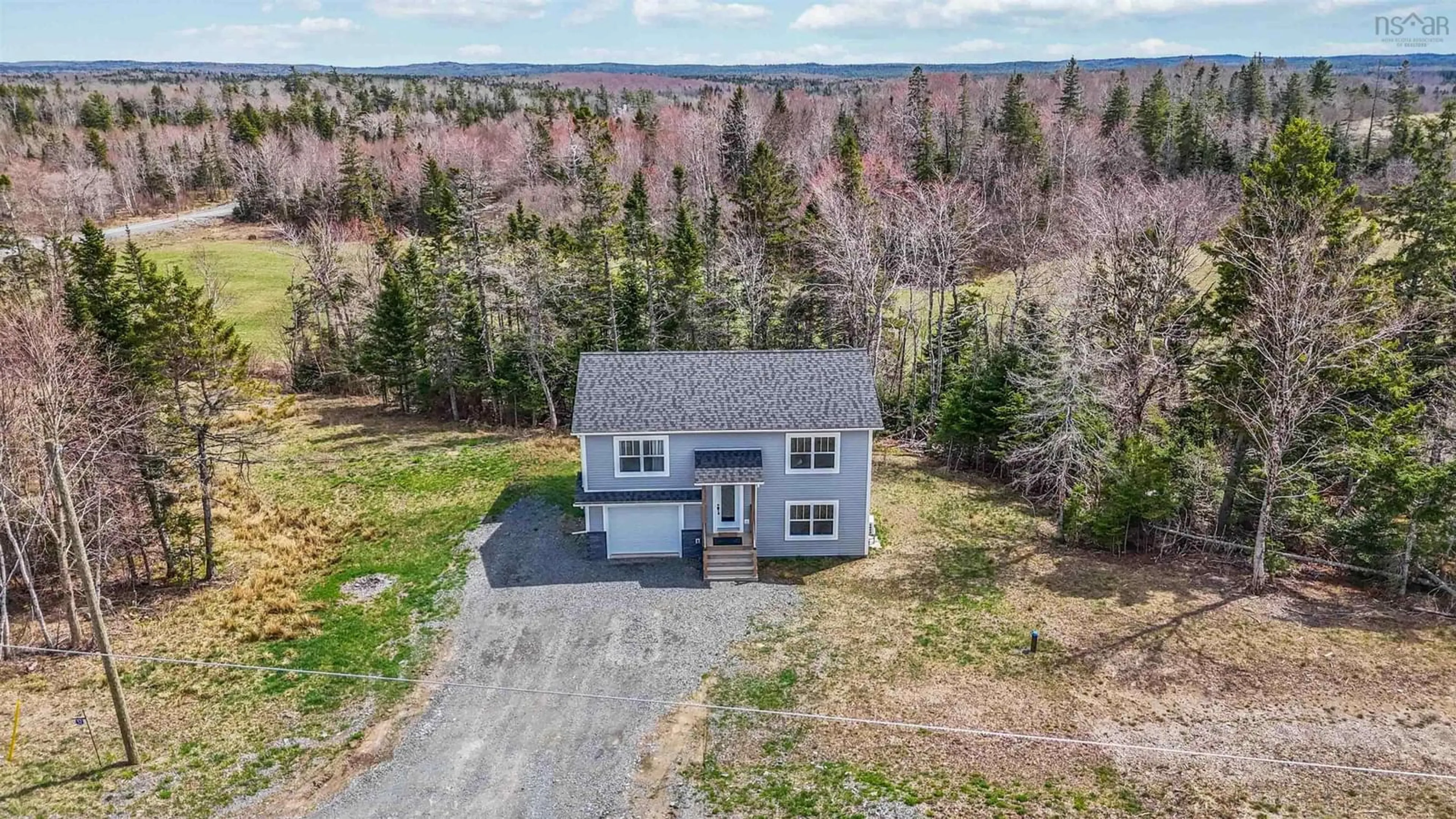 A pic from outside/outdoor area/front of a property/back of a property/a pic from drone, unknown for 52 Danyellas Lane, South Rawdon Nova Scotia B0N 1Z0