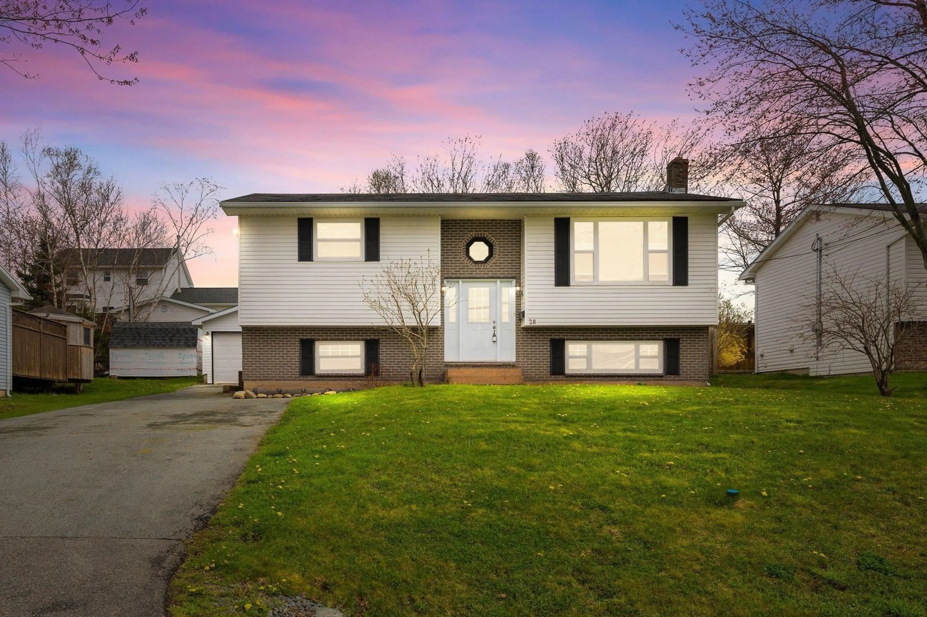 Home with vinyl exterior material, street for 28 Atholea Dr, Cole Harbour Nova Scotia B2V 1C5
