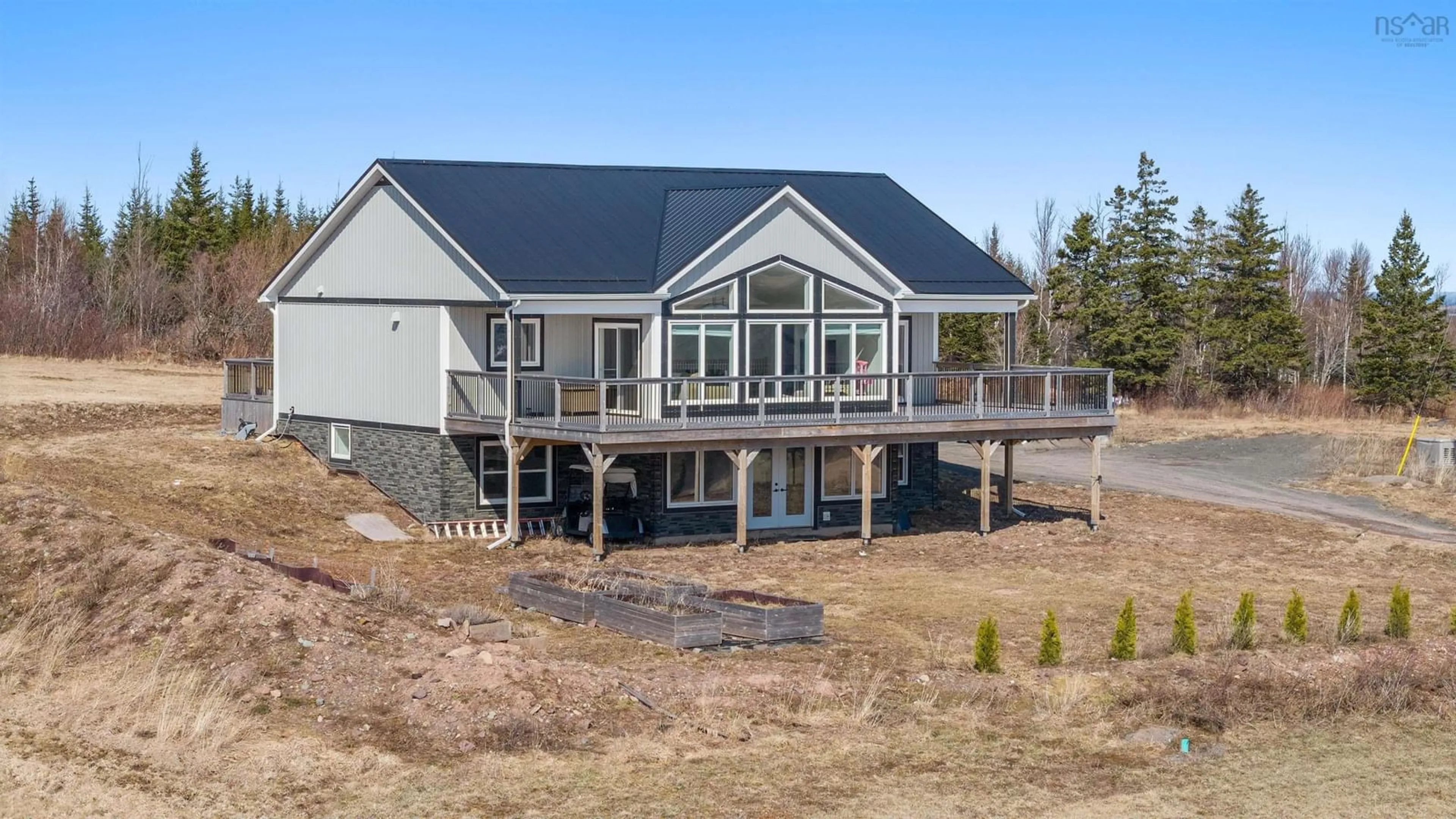 Home with vinyl exterior material, water/lake/river/ocean view for 458 Farm Rd, Heatherton Nova Scotia B0H 1R0