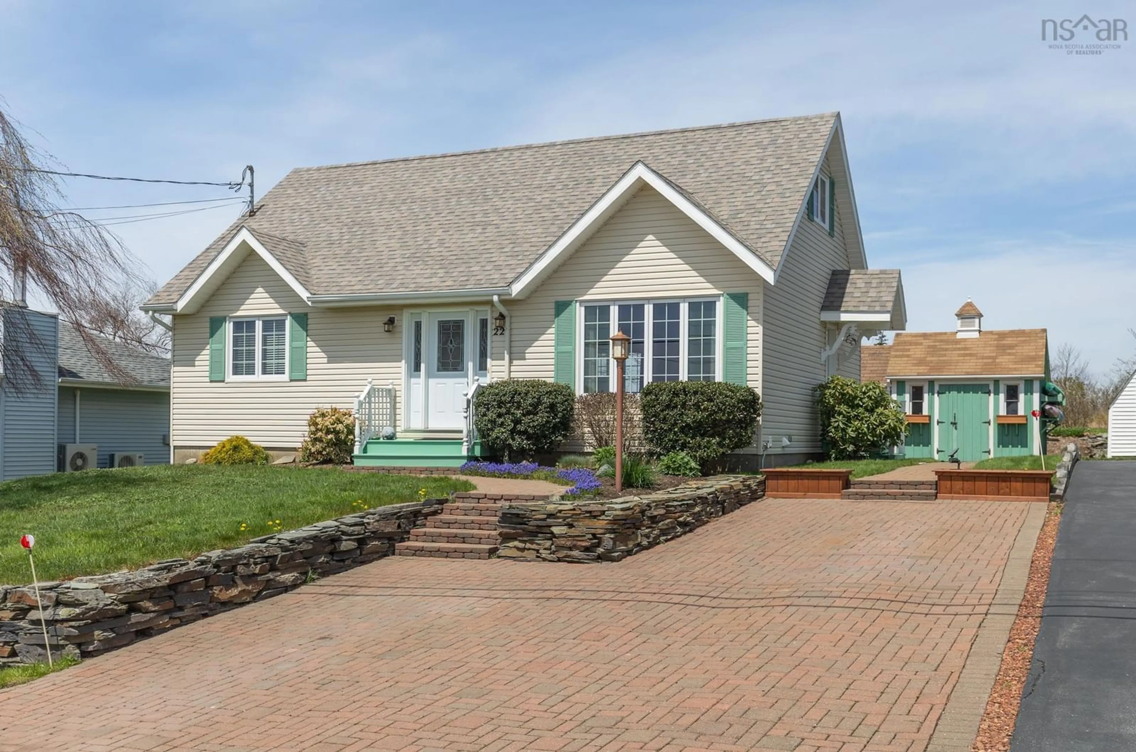 Home with vinyl exterior material, street for 22 Herrington Ave, Yarmouth Nova Scotia B5A 4N4