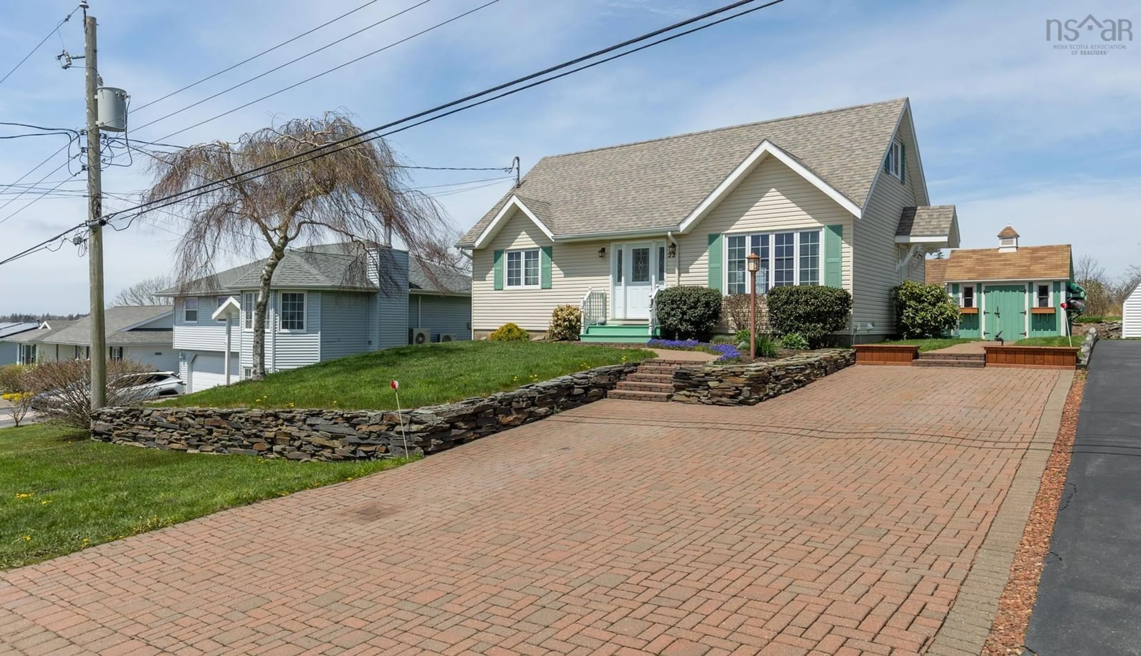 A pic from outside/outdoor area/front of a property/back of a property/a pic from drone, street for 22 Herrington Ave, Yarmouth Nova Scotia B5A 4N4