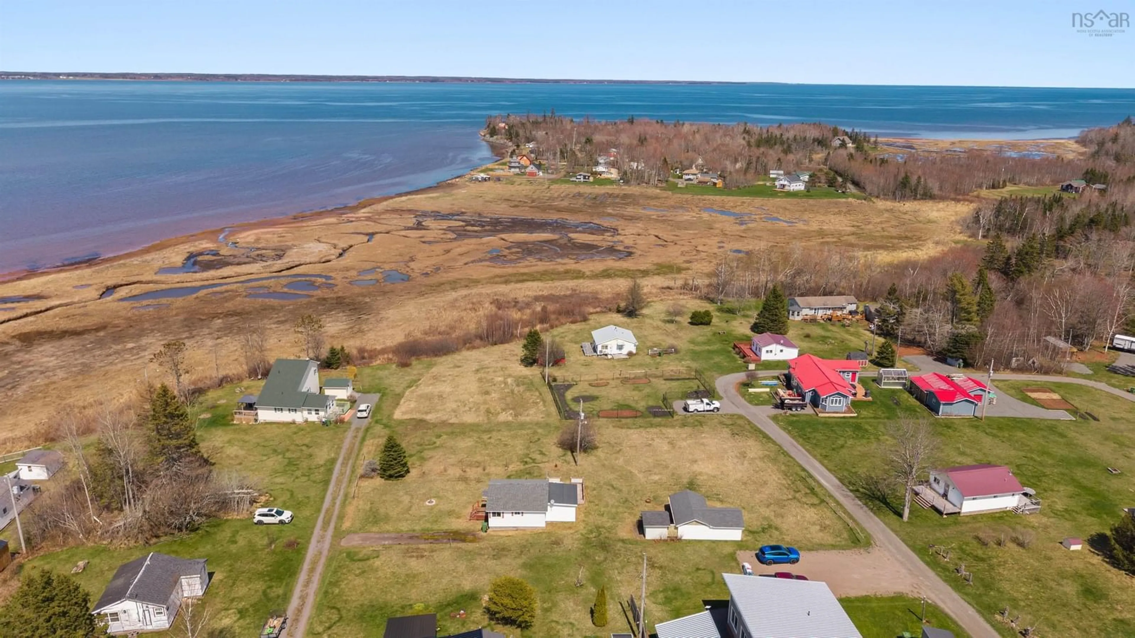 A pic from outside/outdoor area/front of a property/back of a property/a pic from drone, water/lake/river/ocean view for 14 Windy Dr, Tidnish Bridge Nova Scotia B4H 3X9