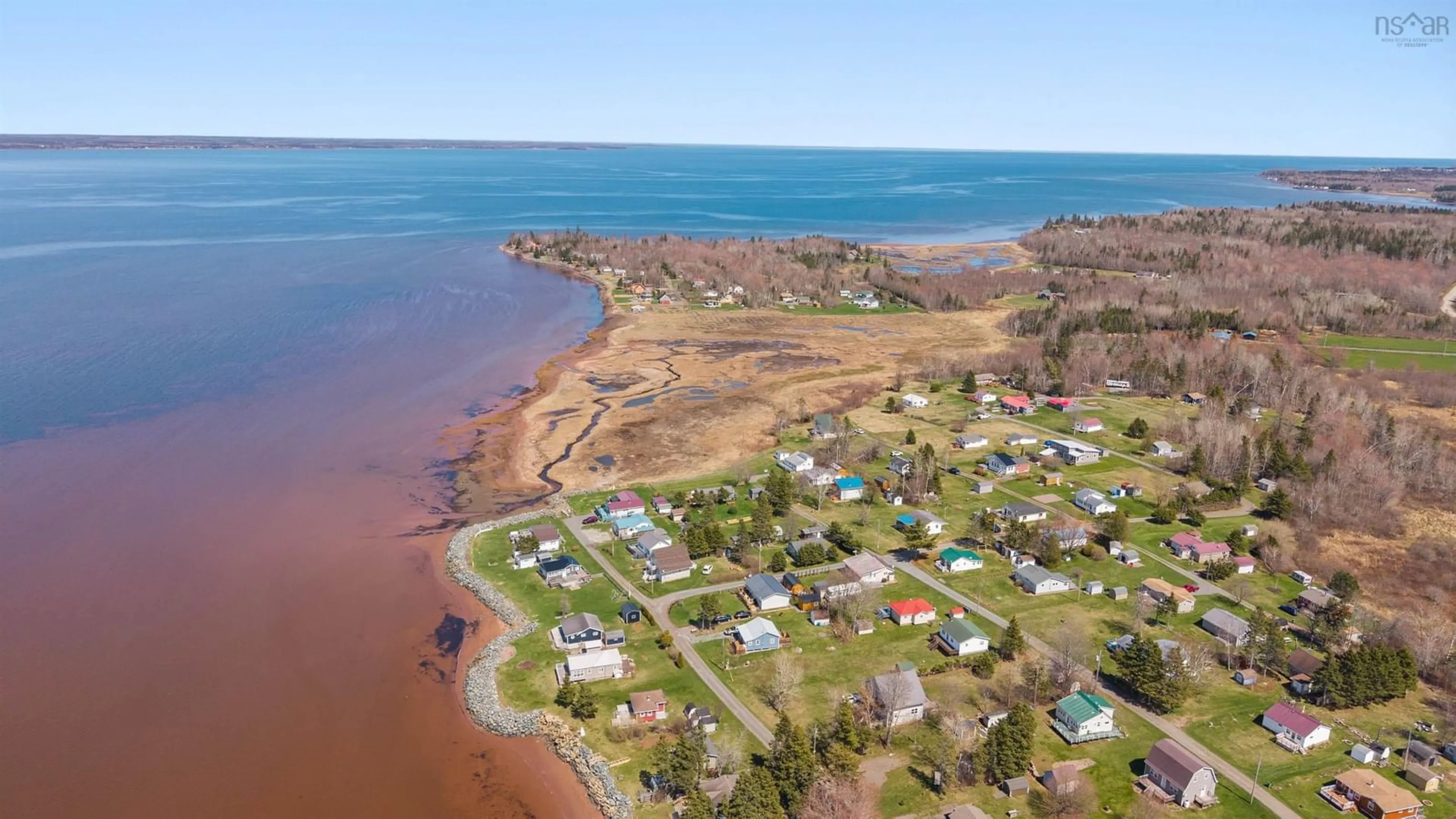 A pic from outside/outdoor area/front of a property/back of a property/a pic from drone, water/lake/river/ocean view for 14 Windy Dr, Tidnish Bridge Nova Scotia B4H 3X9