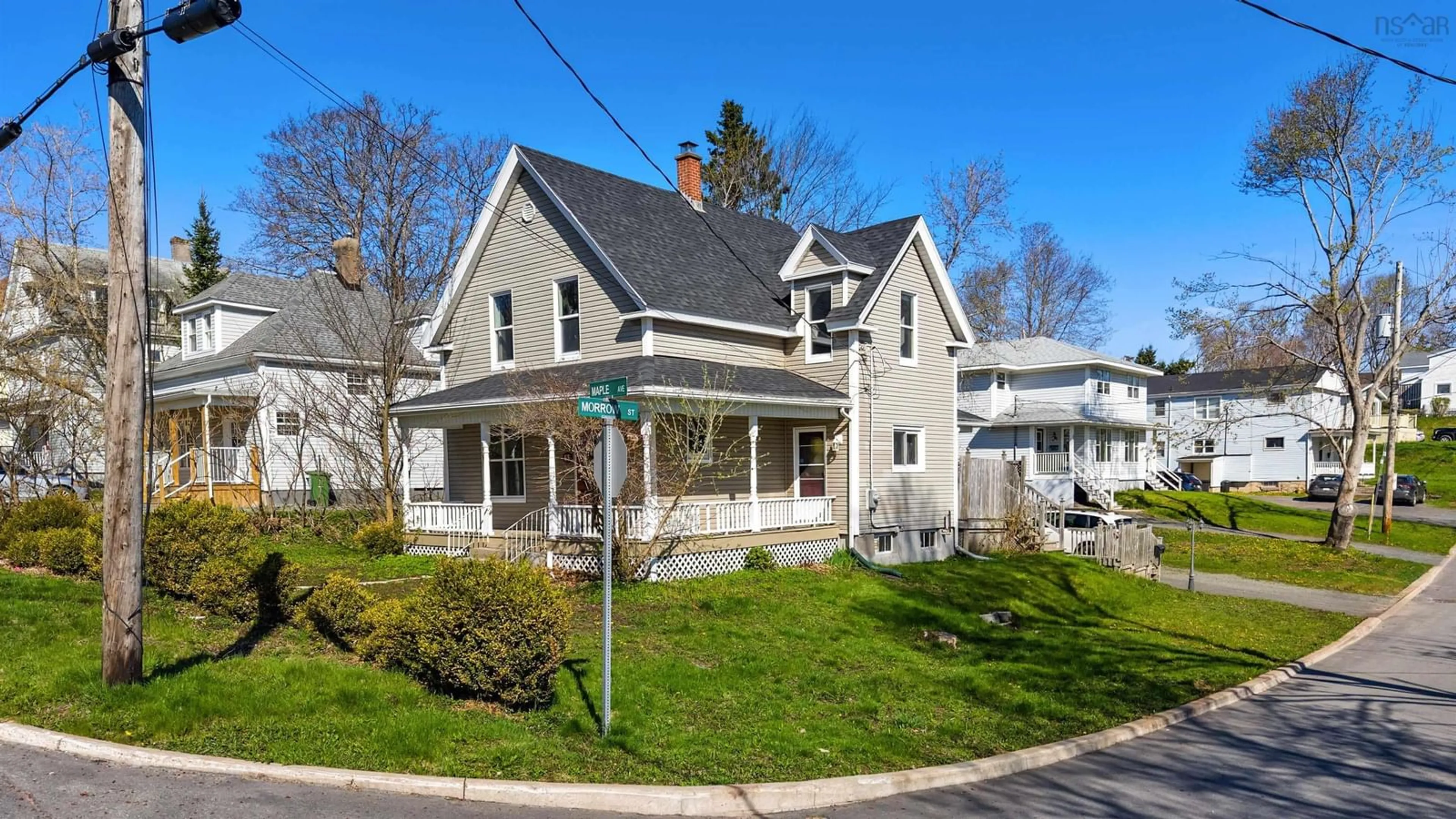 Home with vinyl exterior material, street for 63 Maple Ave, New Glasgow Nova Scotia B2H 2B3