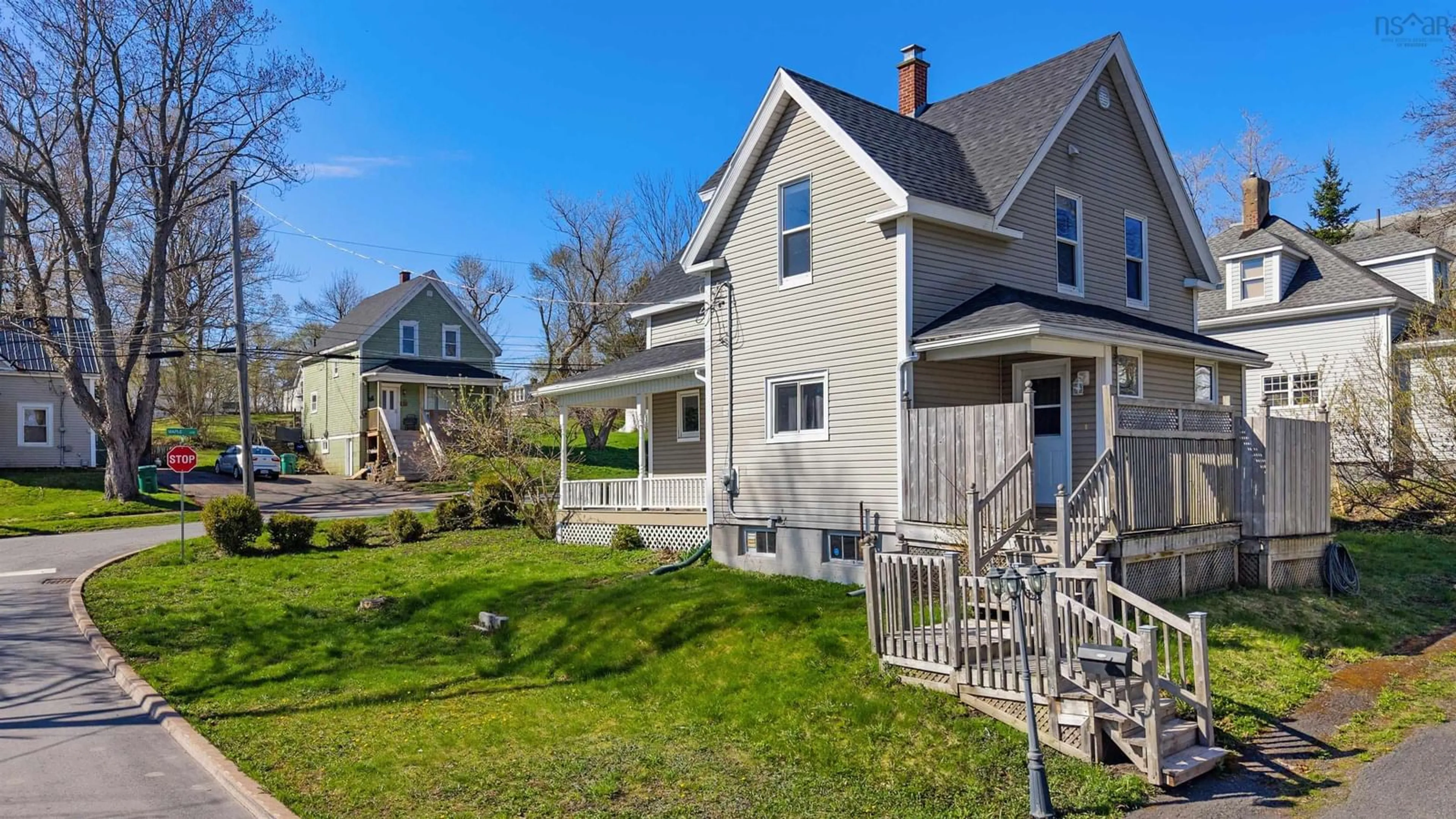 A pic from outside/outdoor area/front of a property/back of a property/a pic from drone, street for 63 Maple Ave, New Glasgow Nova Scotia B2H 2B3