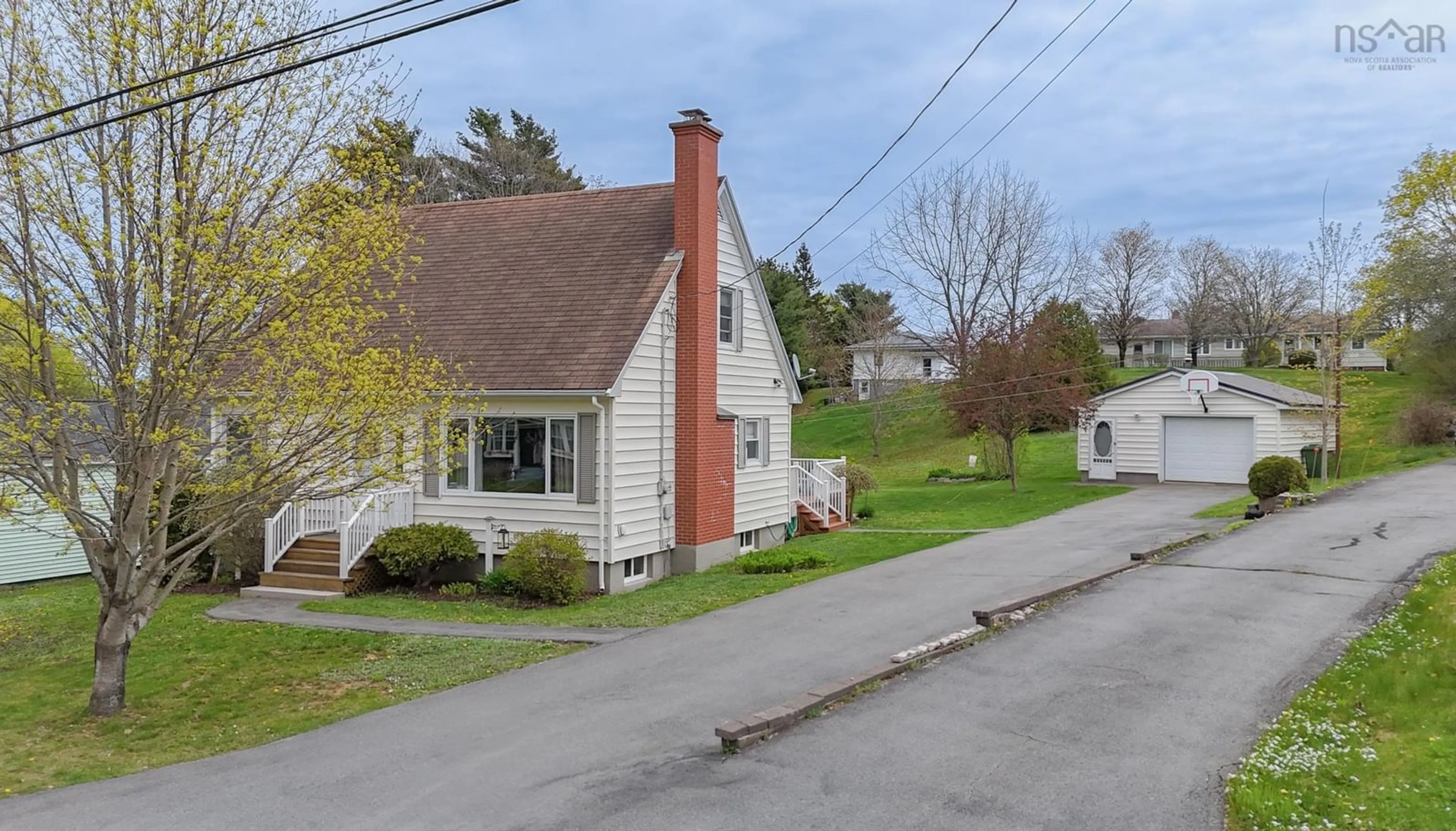 A pic from outside/outdoor area/front of a property/back of a property/a pic from drone, street for 221 Empire St, Bridgewater Nova Scotia B4V 2M4