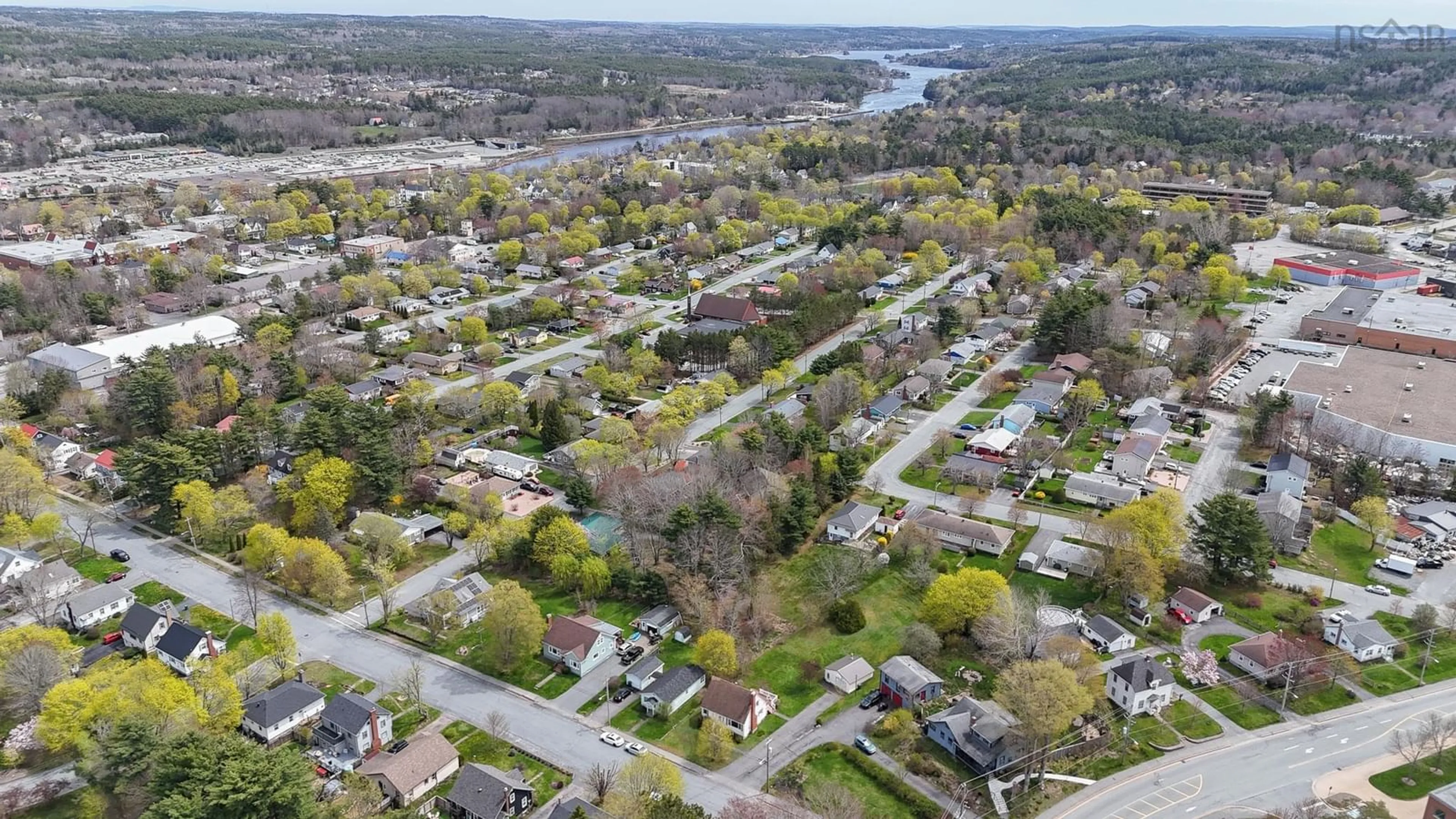 A pic from outside/outdoor area/front of a property/back of a property/a pic from drone, street for 221 Empire St, Bridgewater Nova Scotia B4V 2M4