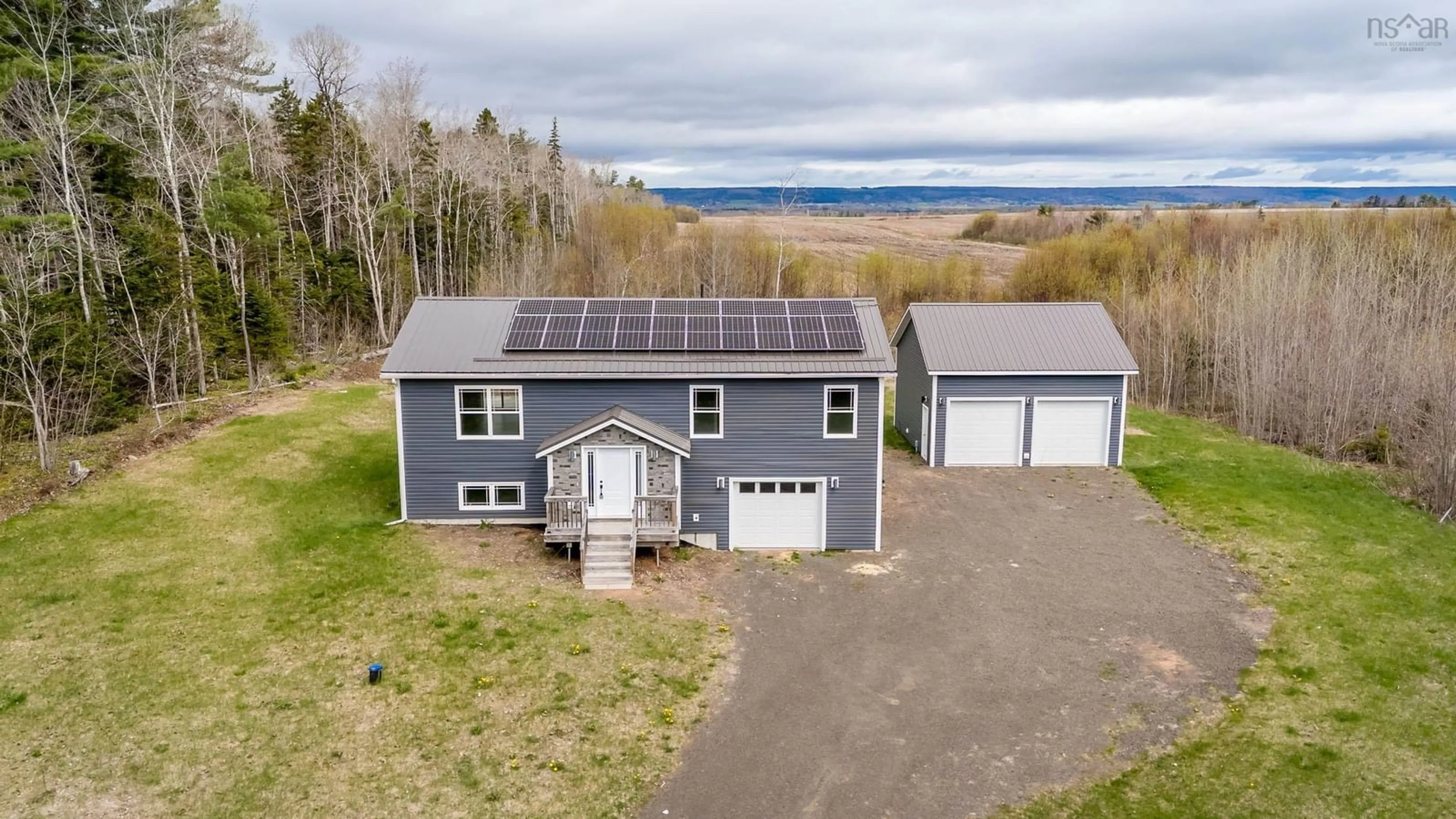 A pic from outside/outdoor area/front of a property/back of a property/a pic from drone, building for 473 Hall Rd, Millville Nova Scotia B0P 1C0
