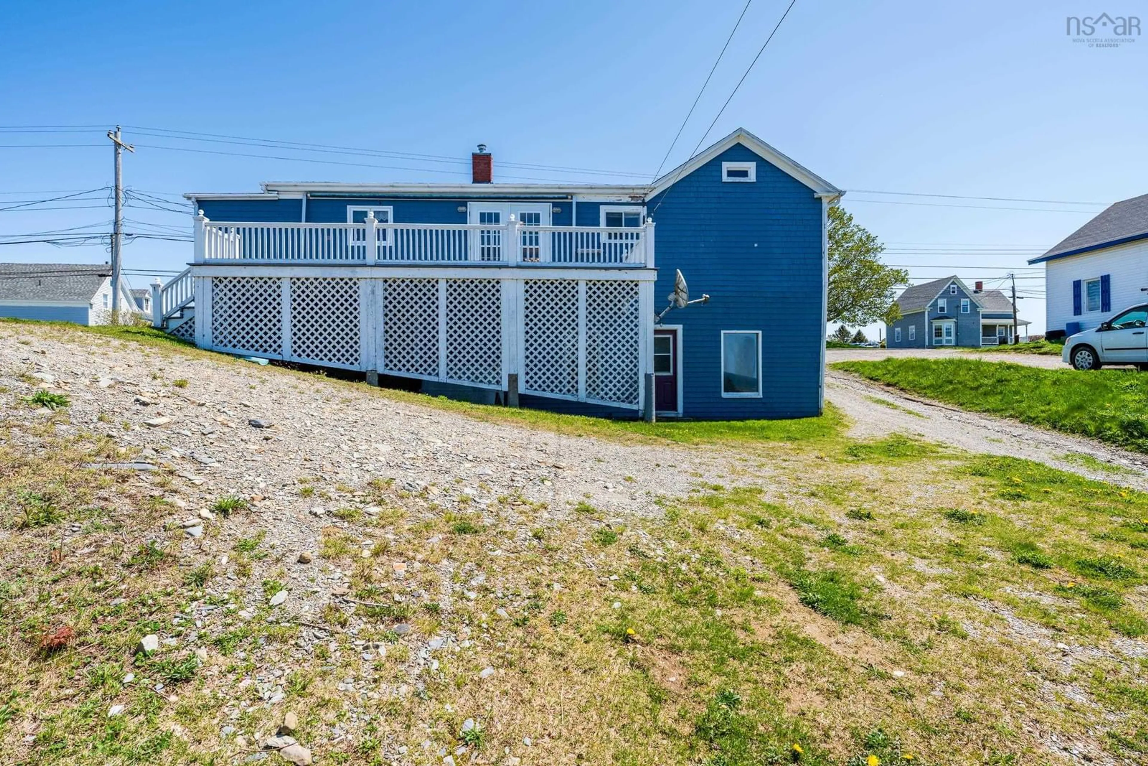 A pic from outside/outdoor area/front of a property/back of a property/a pic from drone, water/lake/river/ocean view for 8585 Highway 1, Meteghan Centre Nova Scotia B0W 2K0