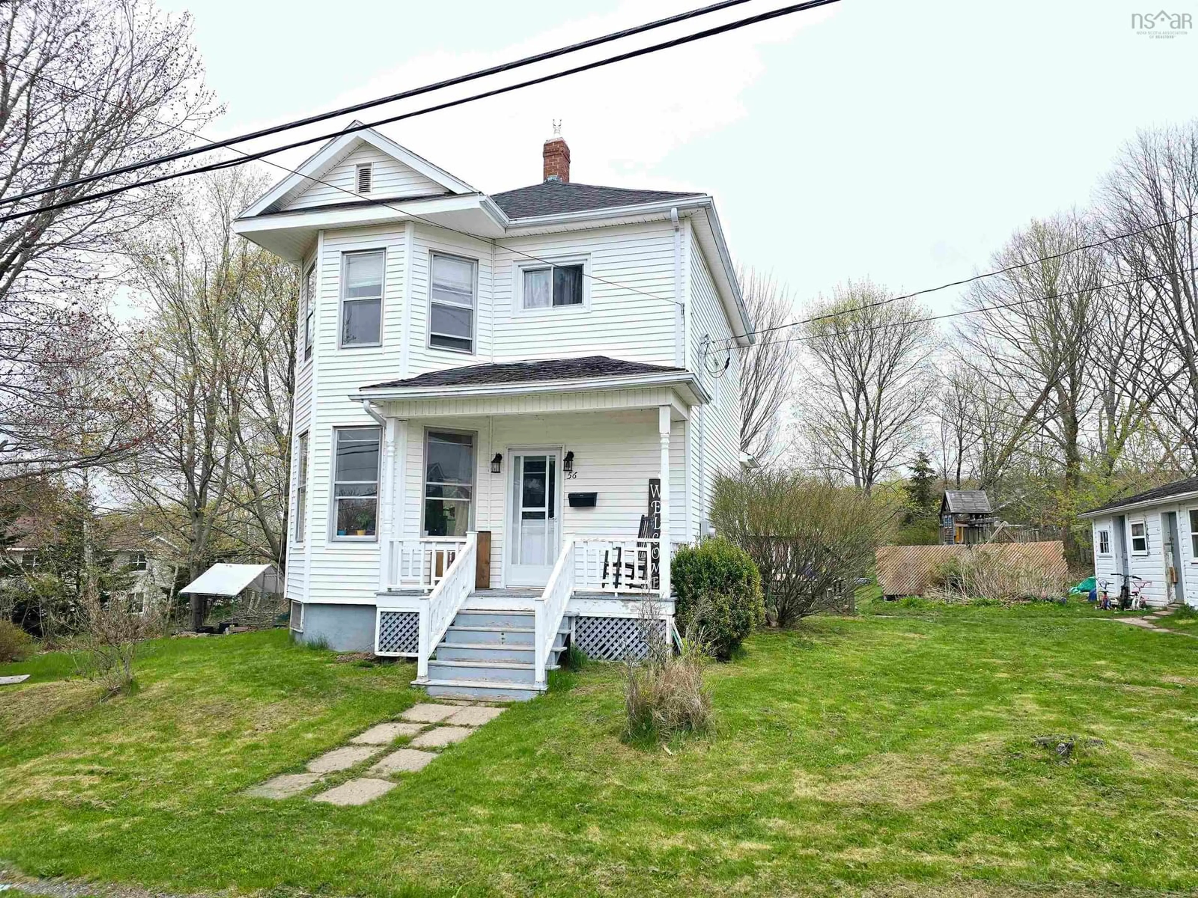 A pic from outside/outdoor area/front of a property/back of a property/a pic from drone, street for 56 Townsend Ave, New Glasgow Nova Scotia B2H 4A6
