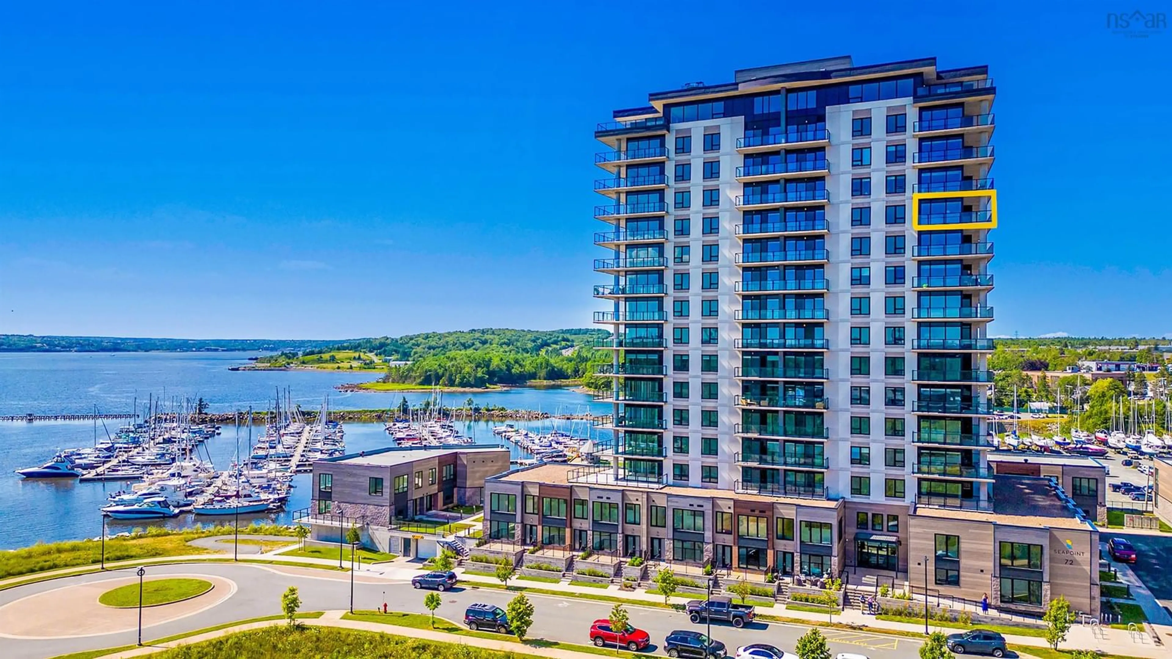 A pic from outside/outdoor area/front of a property/back of a property/a pic from drone, water/lake/river/ocean view for 72 Seapoint Rd #1205, Dartmouth Nova Scotia B3B 0R8