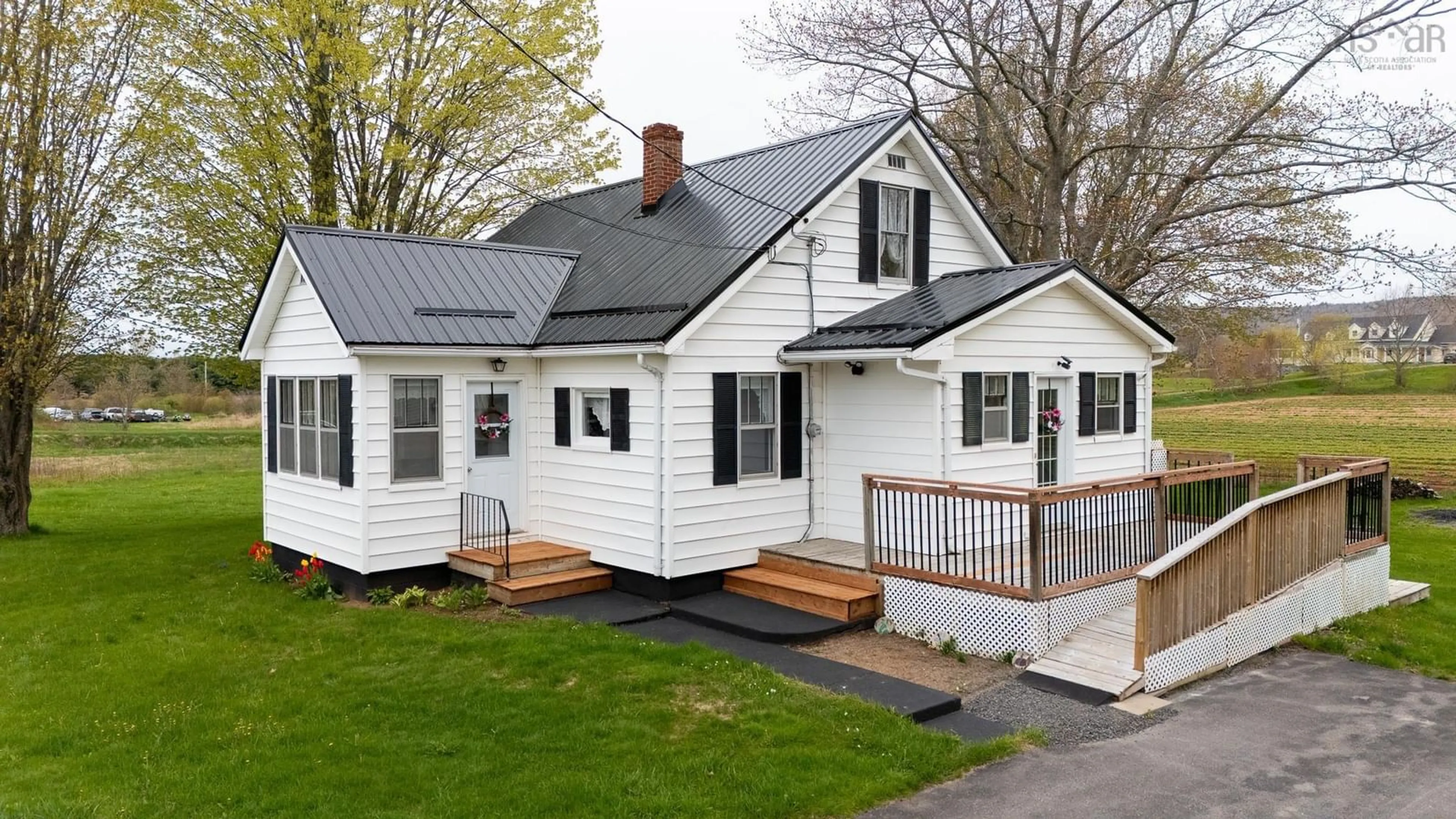 Home with vinyl exterior material, street for 6759 221 Hwy, Lakeville Nova Scotia B4N 3V7
