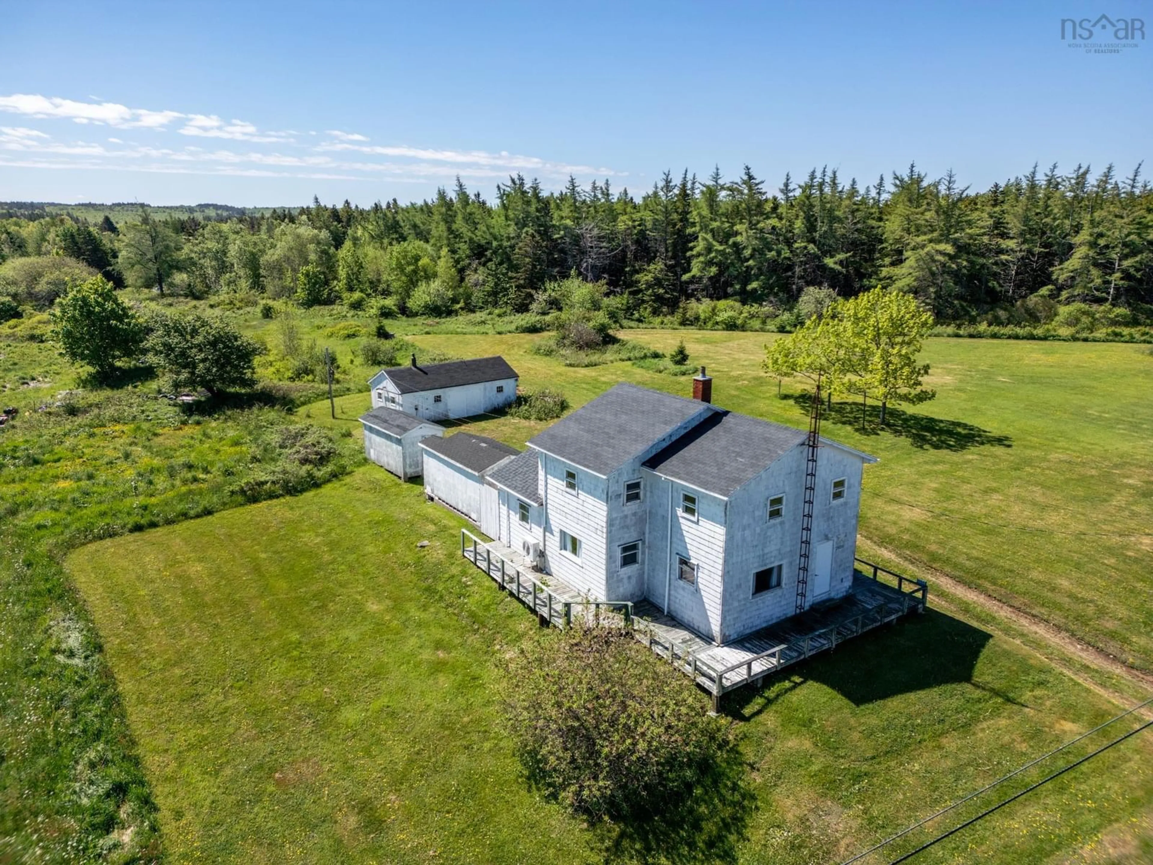 A pic from outside/outdoor area/front of a property/back of a property/a pic from drone, building for 2608 Highway 1, Grosses Coques Nova Scotia B0W 1M0