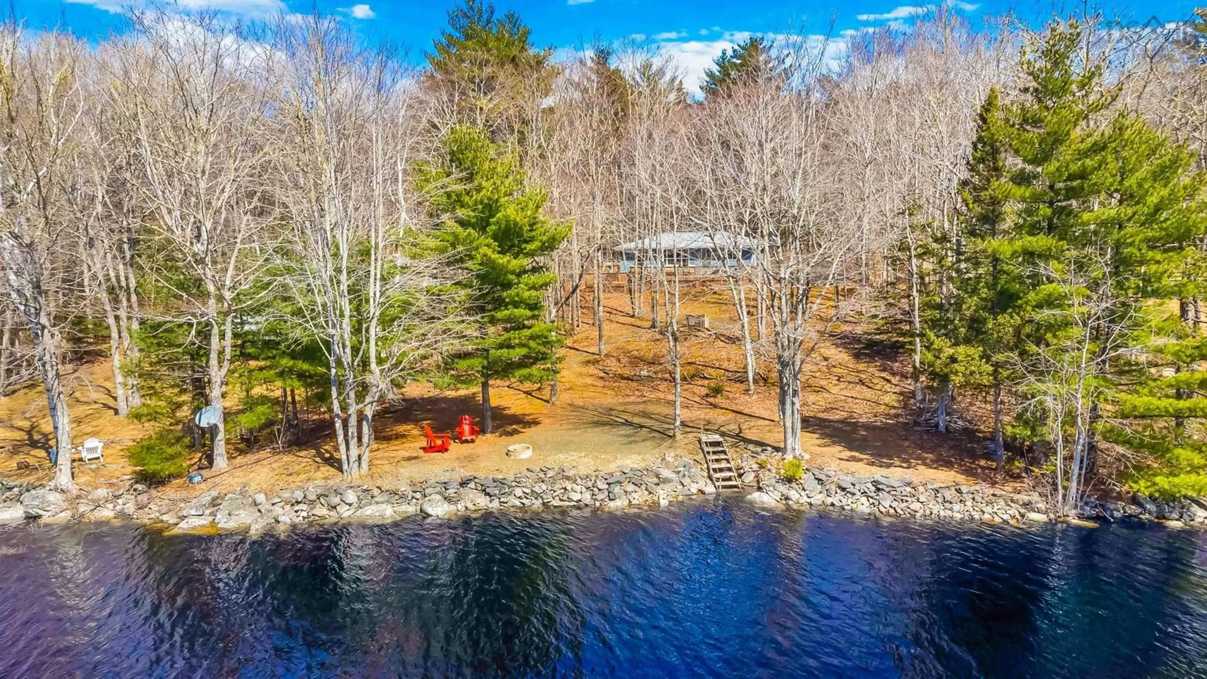 A pic from outside/outdoor area/front of a property/back of a property/a pic from drone, water/lake/river/ocean view for 155 Ponhook Shore Rd, Labelle Nova Scotia B0T 1E0
