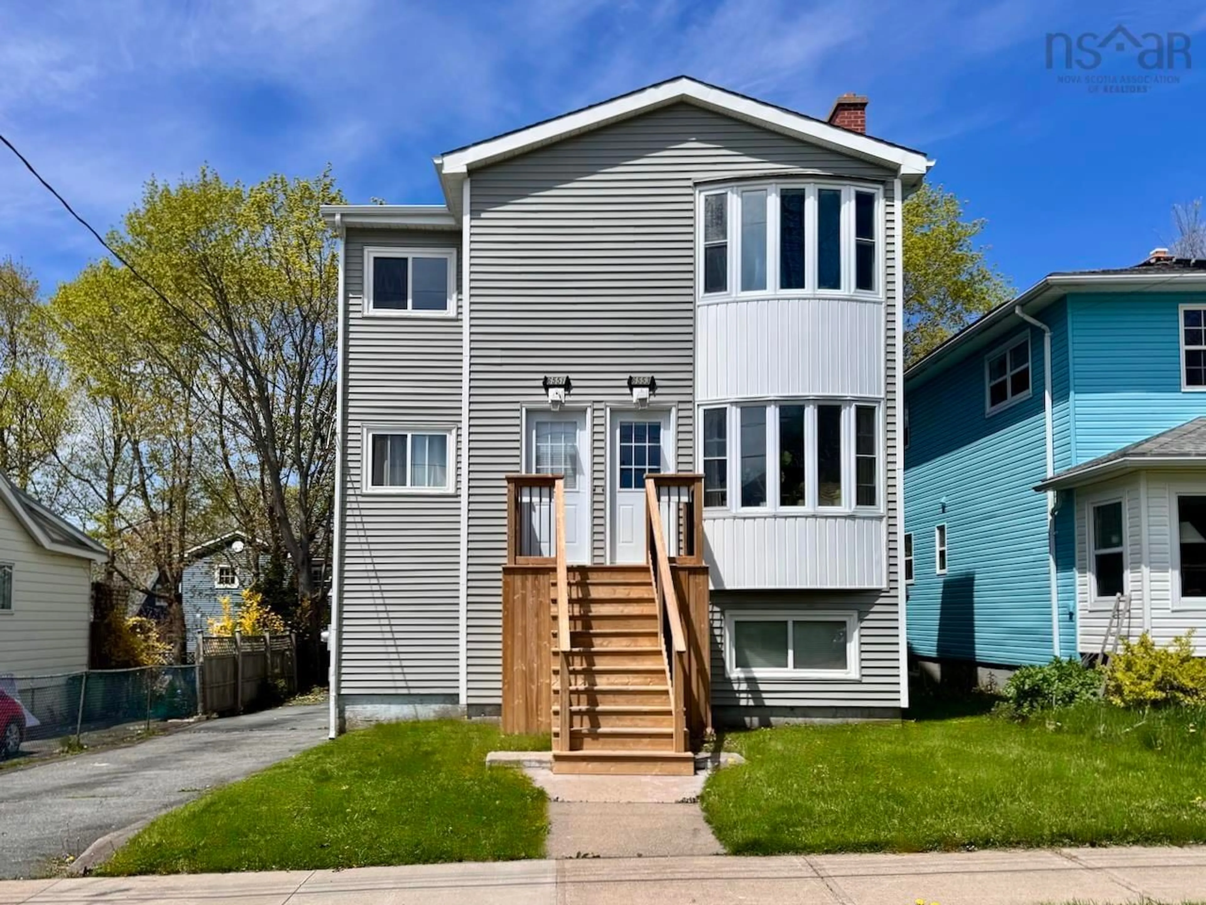Home with vinyl exterior material, street for 6551 & 6553 London St, Halifax Peninsula Nova Scotia B3L 1X7