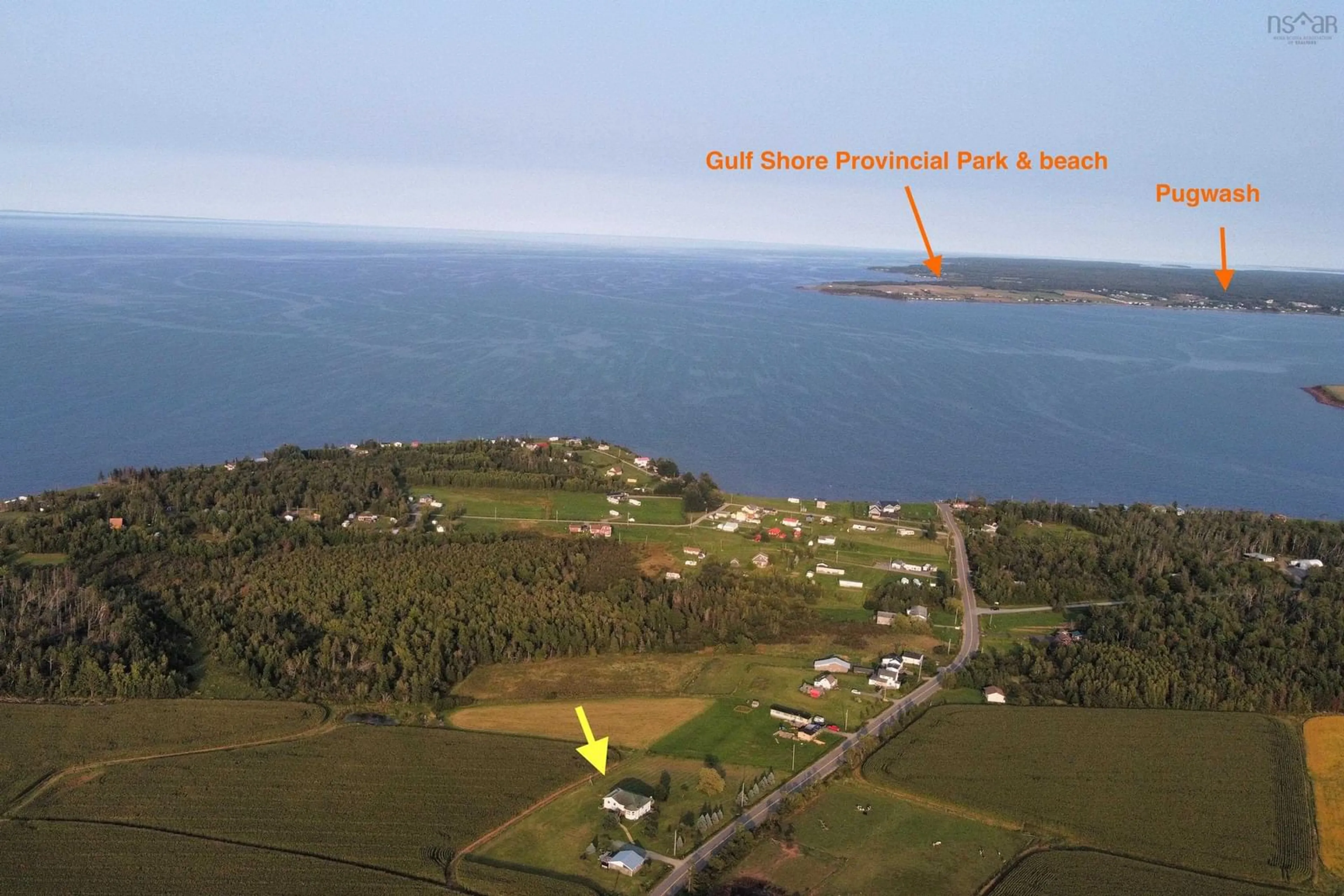 A pic from outside/outdoor area/front of a property/back of a property/a pic from drone, water/lake/river/ocean view for 345 Toney Bay Rd, Port Howe Nova Scotia B0K 1K0
