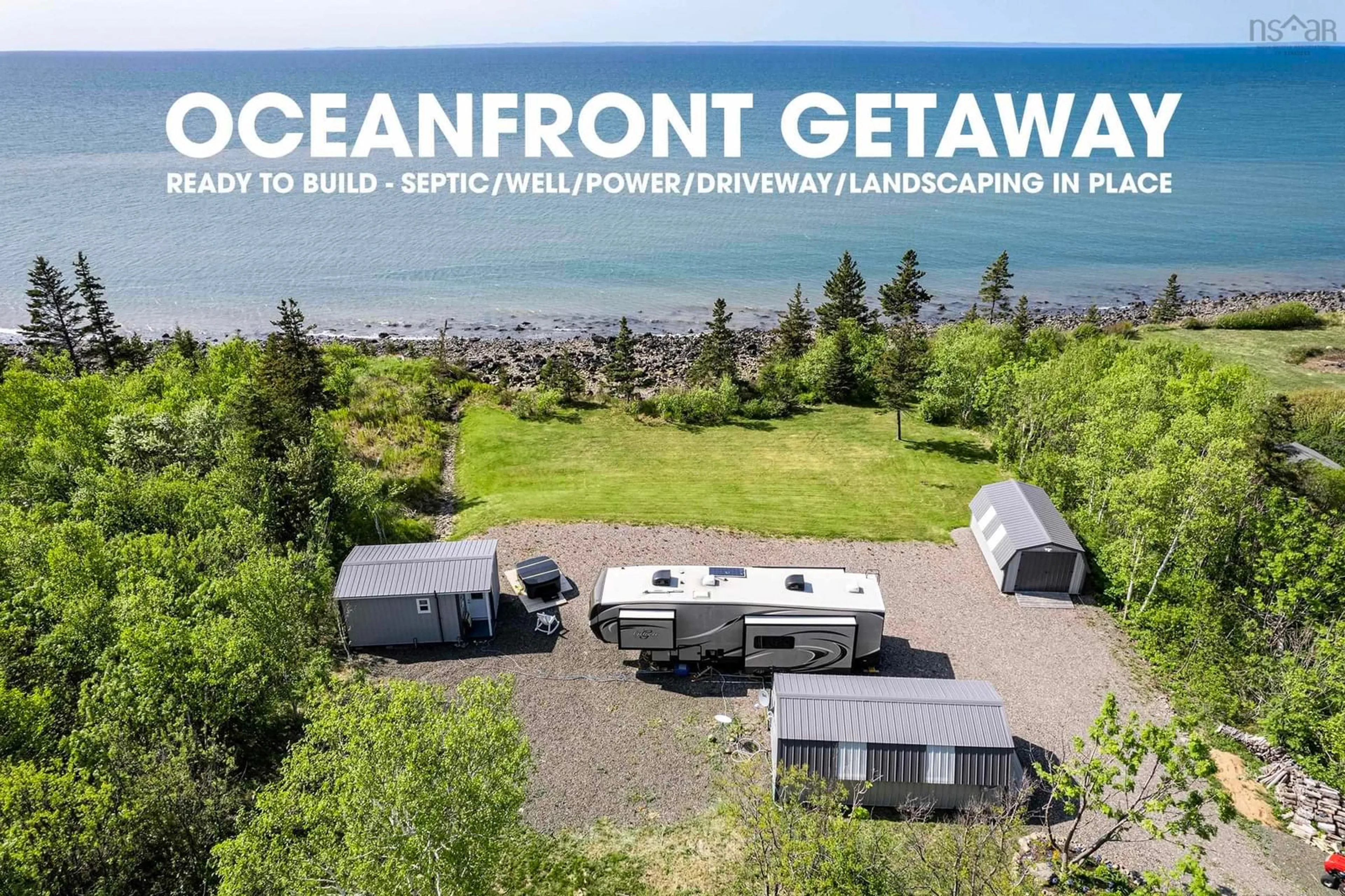 A pic from outside/outdoor area/front of a property/back of a property/a pic from drone, water/lake/river/ocean view for 11641 Shore Rd, Mount Hanley Nova Scotia B0S 1P0