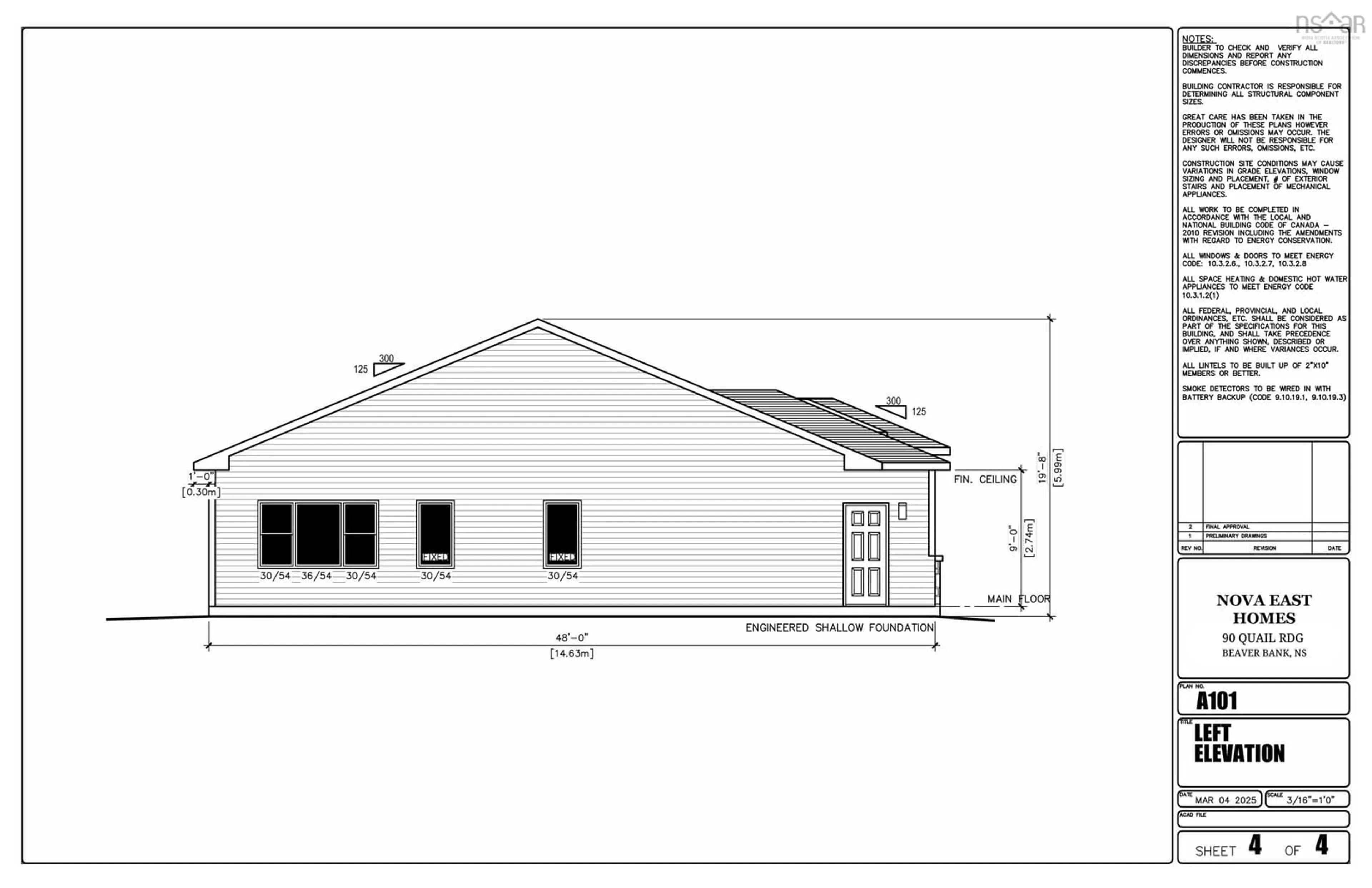 Floor plan for 90 Quail Ridge, Beaver Bank Nova Scotia B4G 0C8