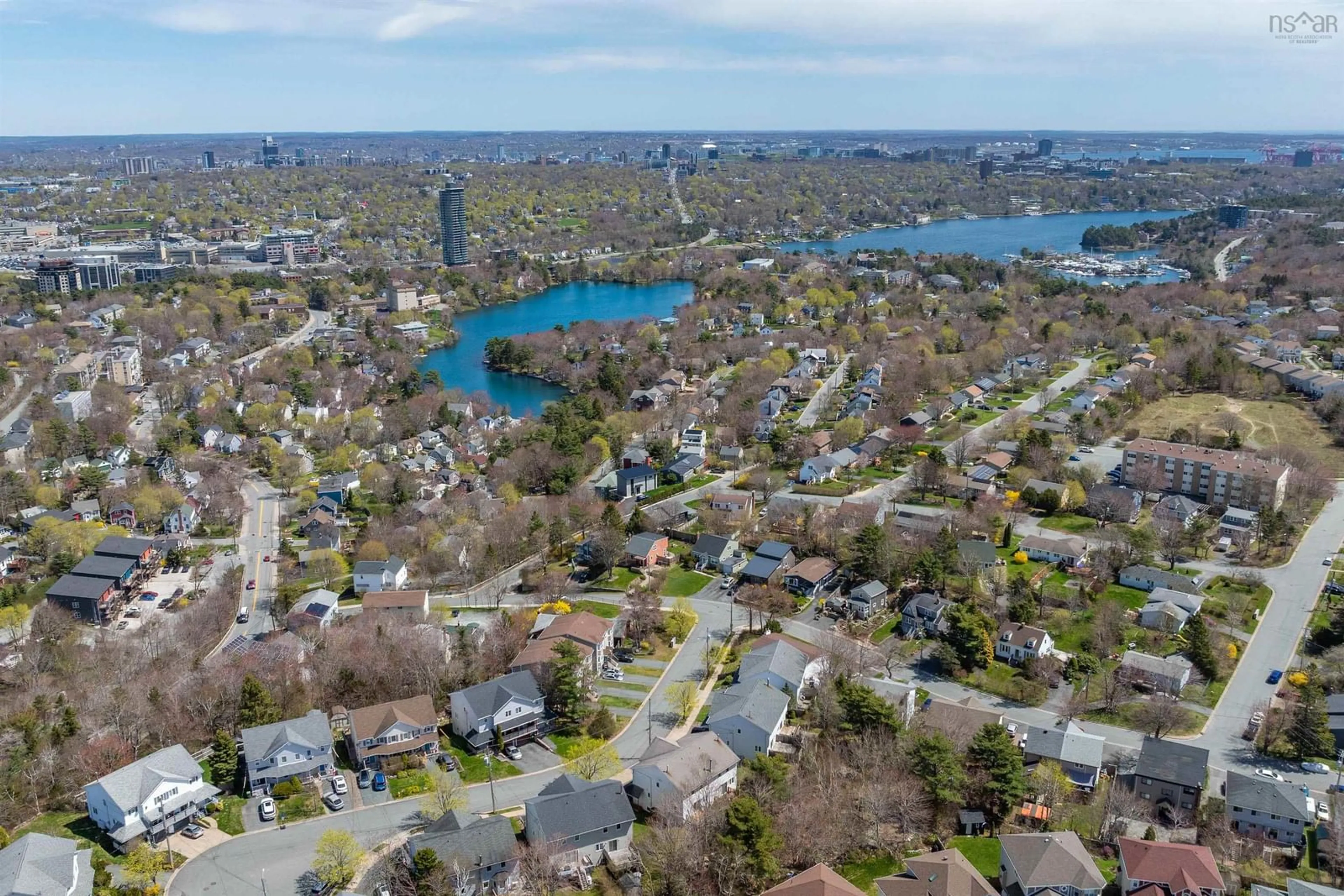 A pic from outside/outdoor area/front of a property/back of a property/a pic from drone, water/lake/river/ocean view for 25 Quarry Rd, Halifax Nova Scotia B3N 1X1