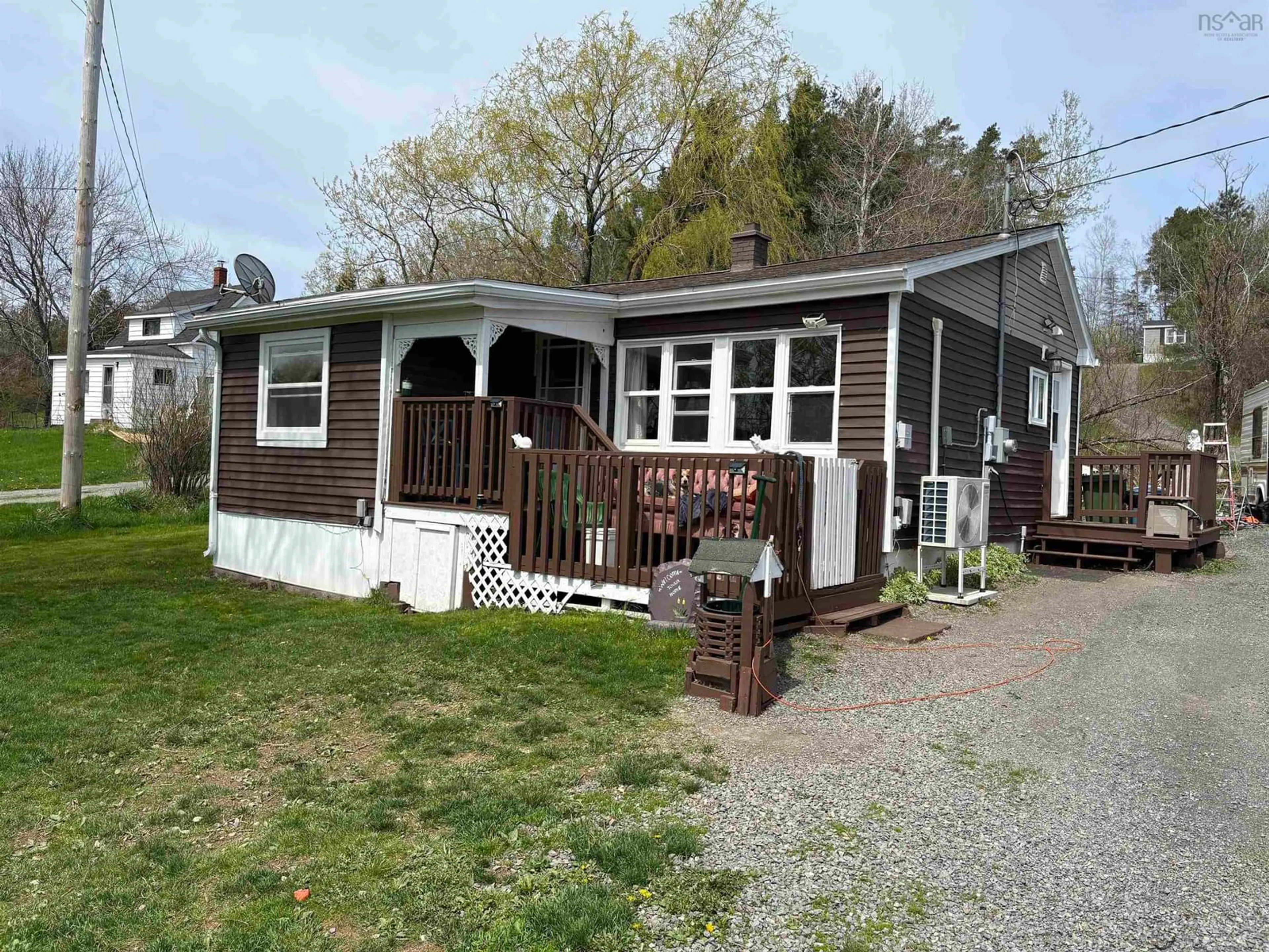 Home with vinyl exterior material, street for 5949 Highway 4, Linacy Nova Scotia B2H 5C4