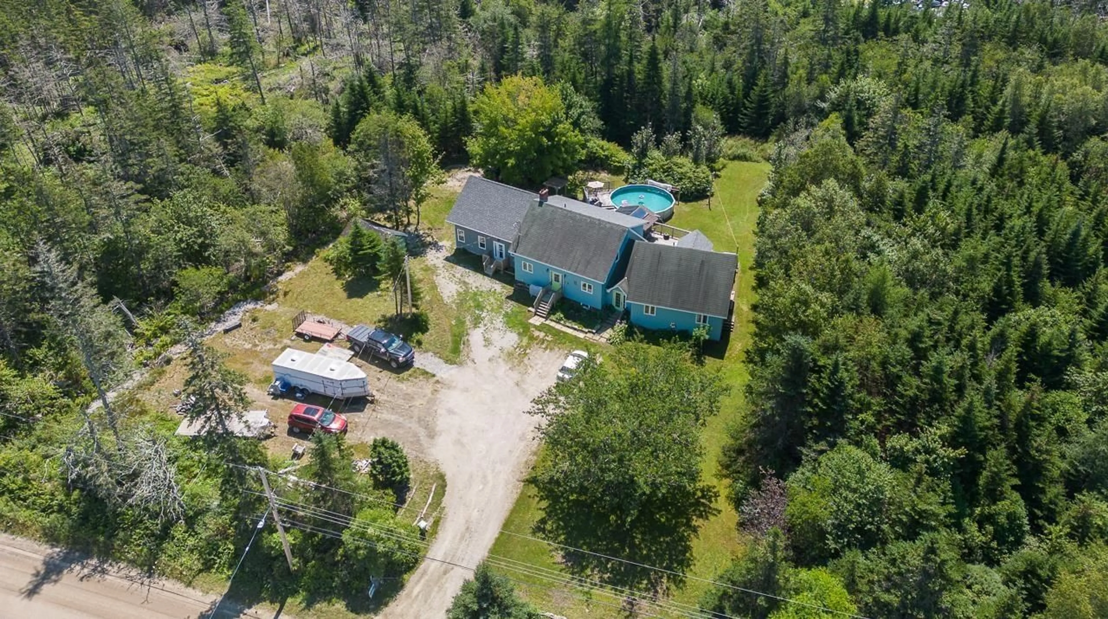 A pic from outside/outdoor area/front of a property/back of a property/a pic from drone, unknown for 27 South Ohio Cross Rd, South Ohio Nova Scotia B5A 5L2
