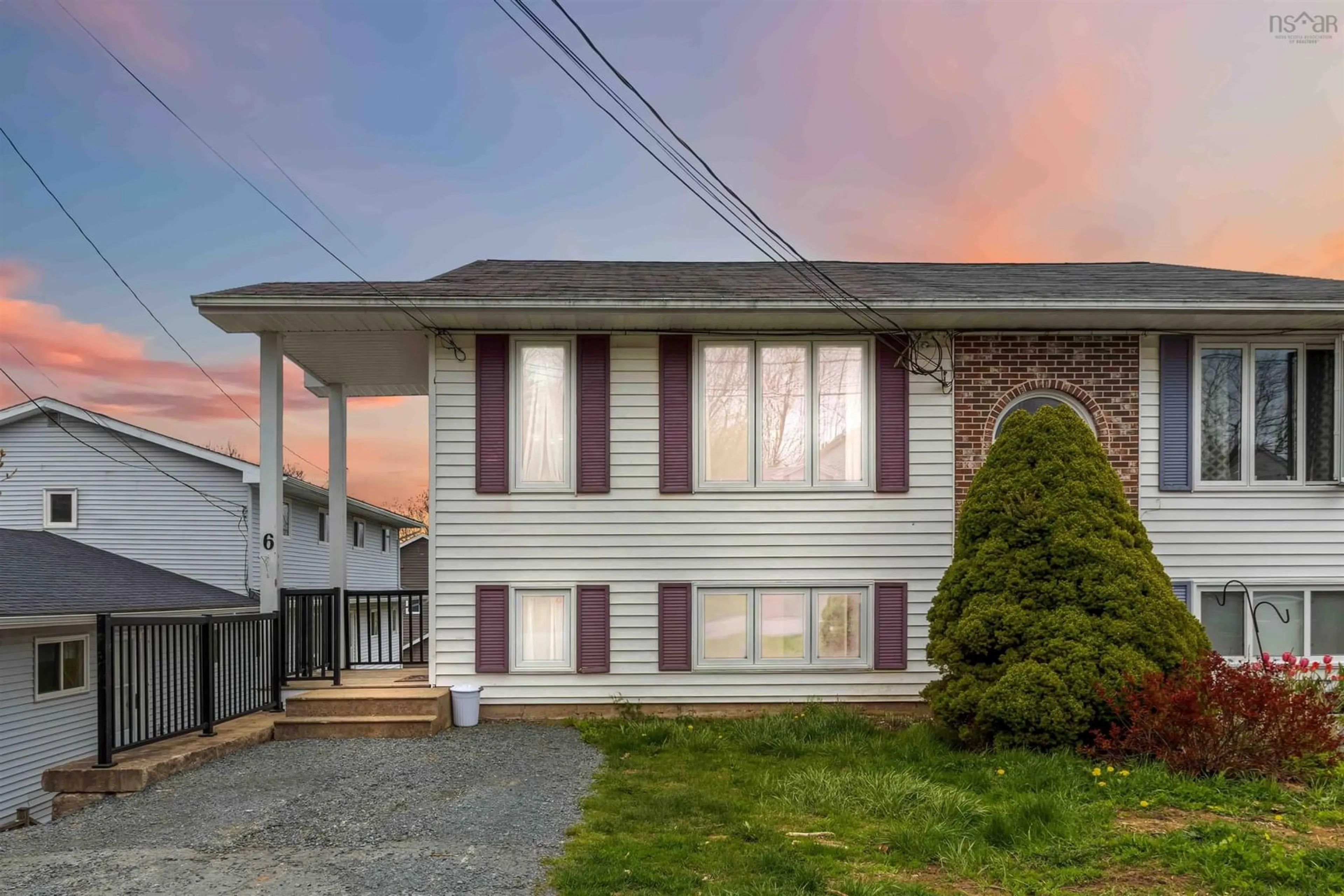 Home with vinyl exterior material, street for 6 Carriage Way Terr, Lower Sackville Nova Scotia B4E 2H1