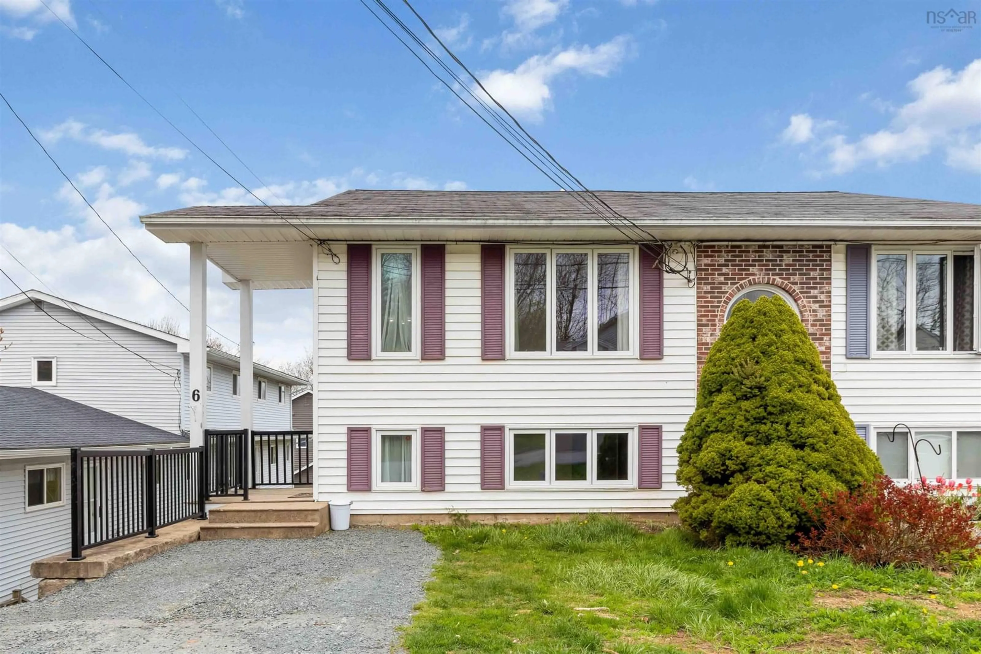Home with vinyl exterior material, street for 6 Carriage Way Terr, Lower Sackville Nova Scotia B4E 2H1