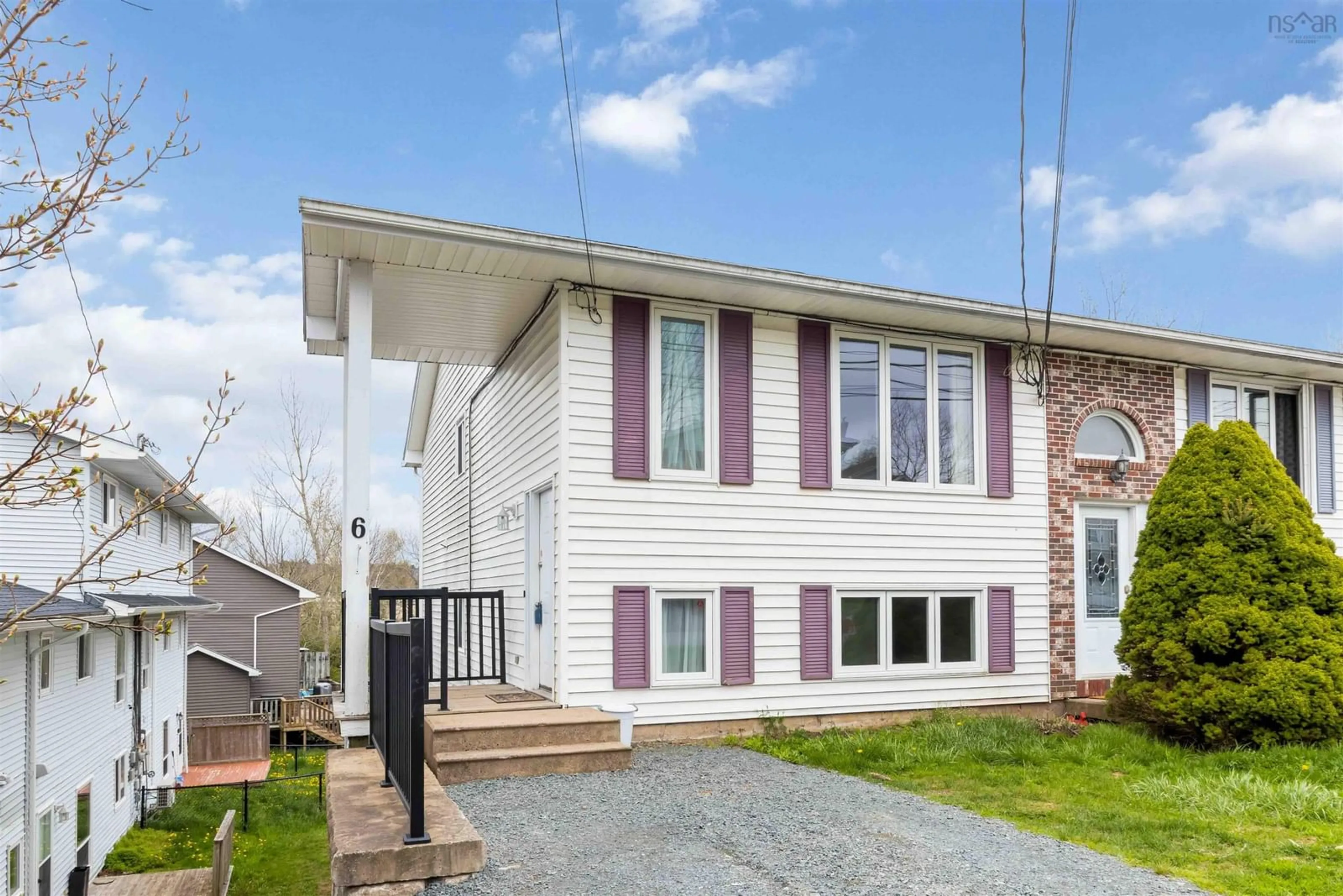 Home with vinyl exterior material, street for 6 Carriage Way Terr, Lower Sackville Nova Scotia B4E 2H1