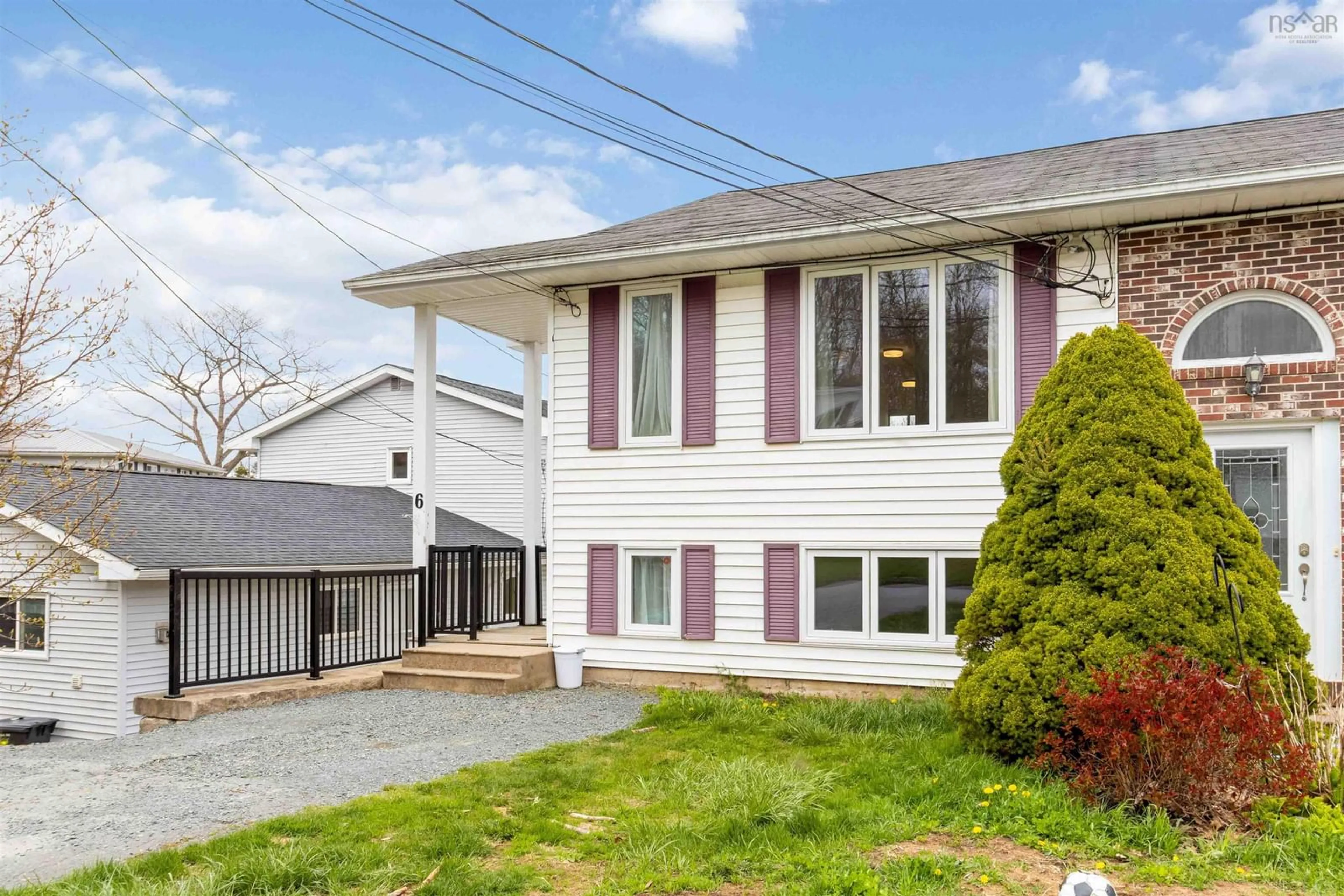 Home with vinyl exterior material, street for 6 Carriage Way Terr, Lower Sackville Nova Scotia B4E 2H1