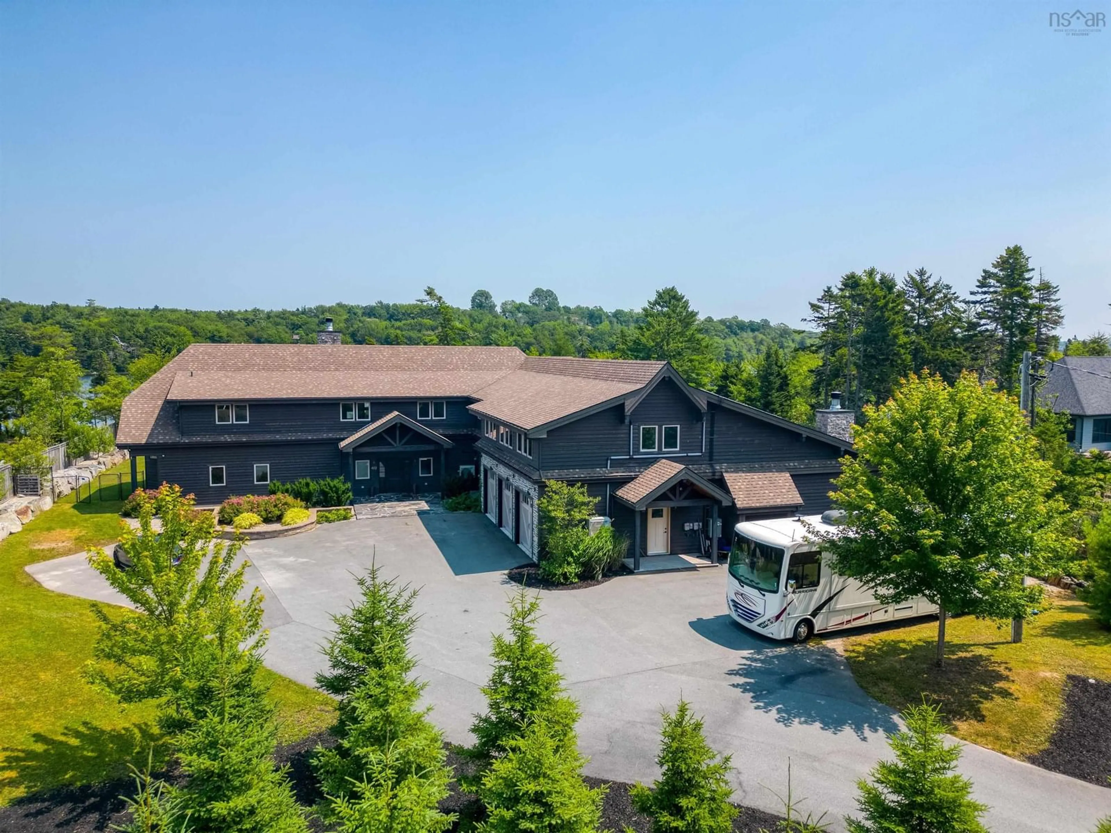 A pic from outside/outdoor area/front of a property/back of a property/a pic from drone, mountain view for 402 Lochmoor Lane, Lake Loon Nova Scotia B2W 6C8