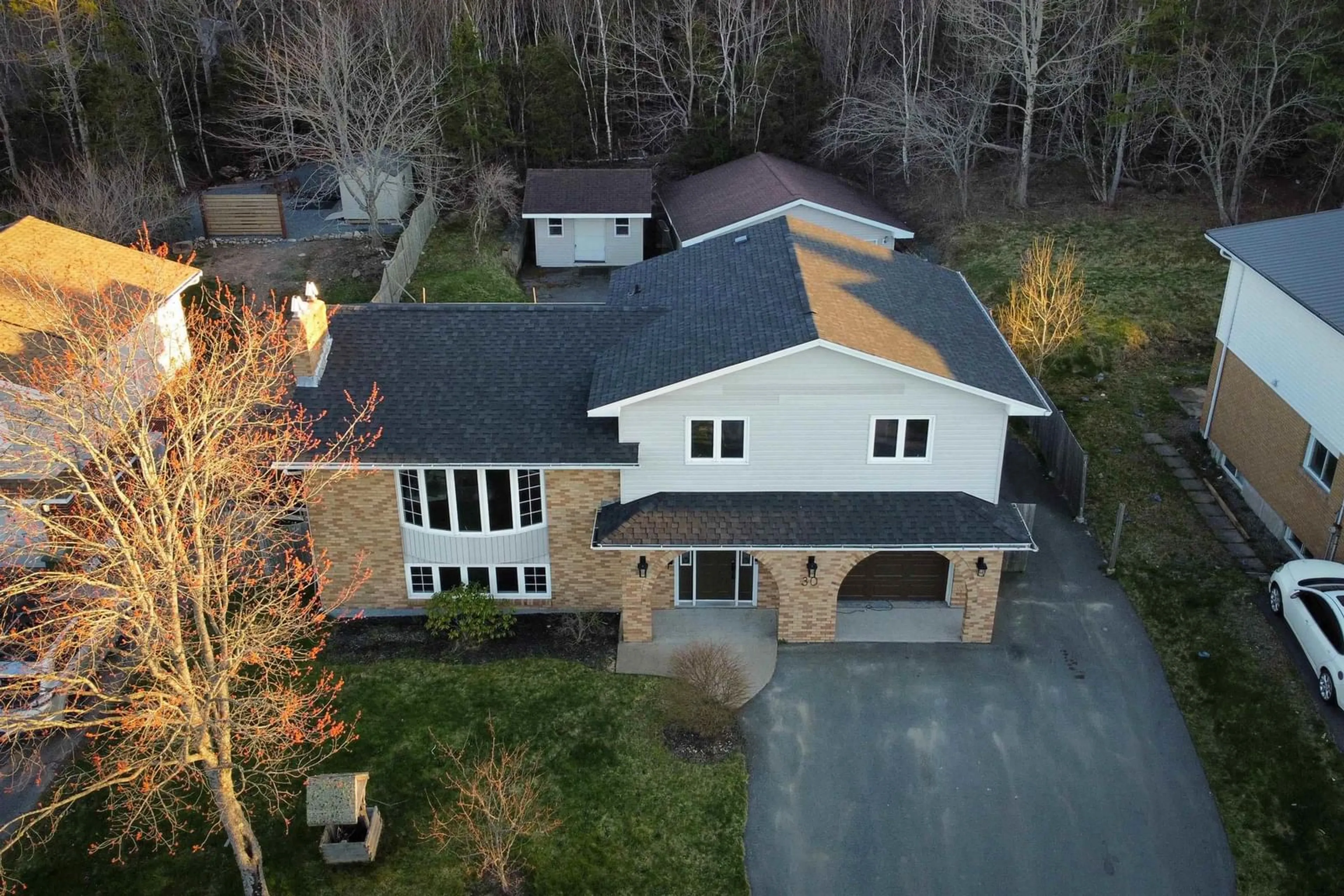 A pic from outside/outdoor area/front of a property/back of a property/a pic from drone, unknown for 30 Delta Dr, Colby Village Nova Scotia B2V 1S9
