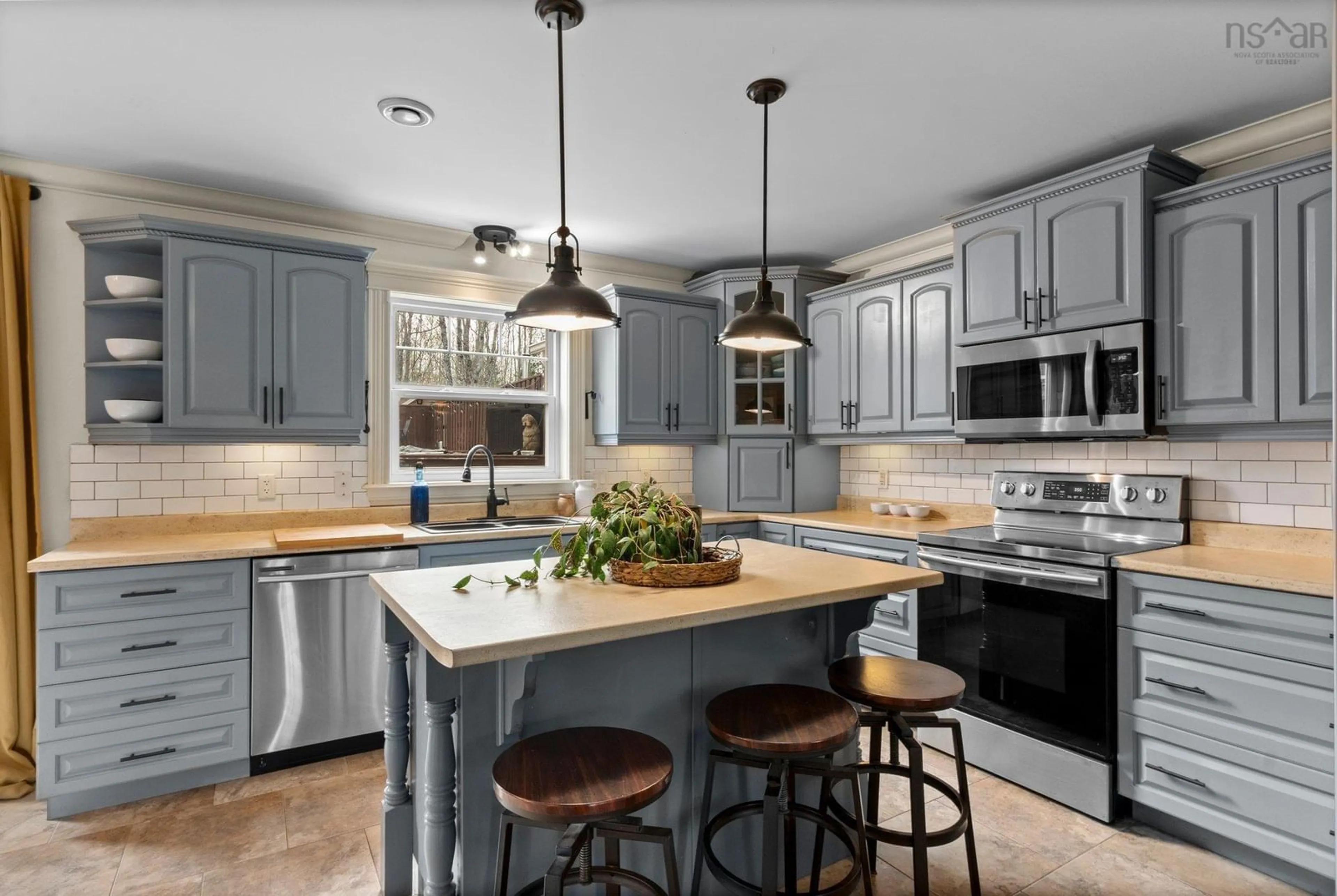 Open concept kitchen, ceramic/tile floor for 47 Tyler St, Enfield Nova Scotia B2T 0A7