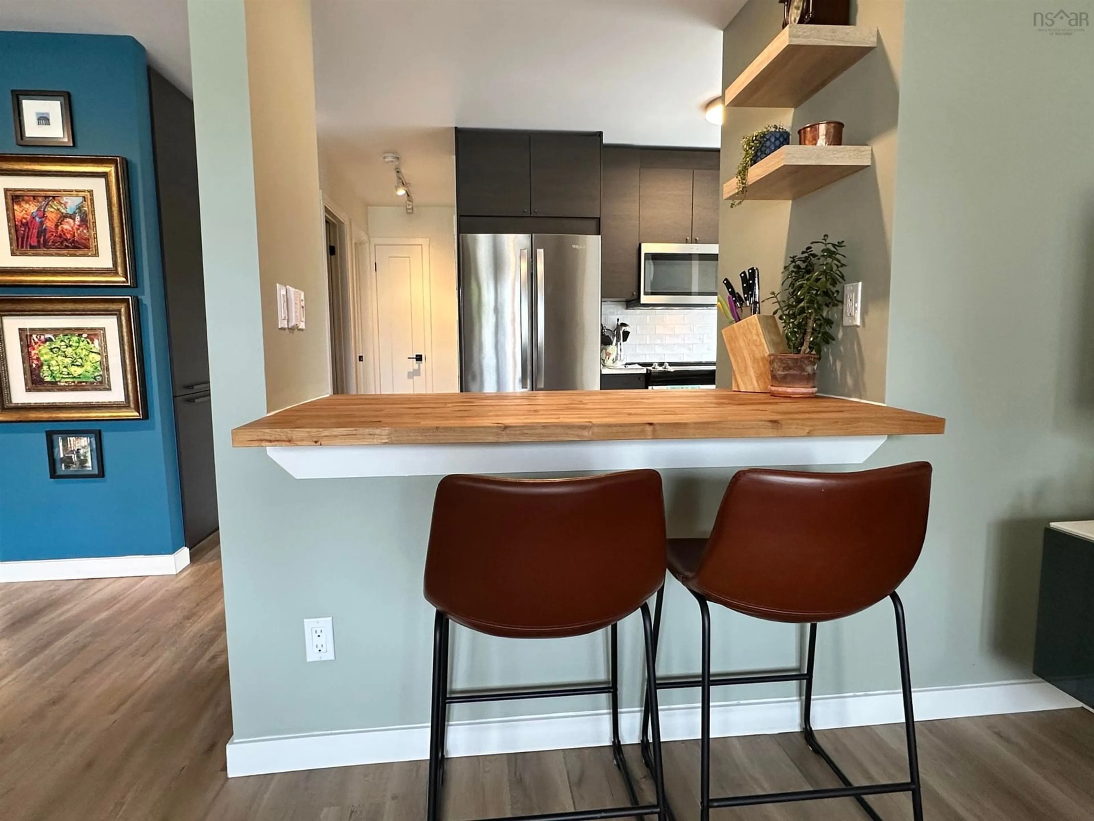 Open concept kitchen, wood/laminate floor for 48 Ridgecrest Dr, Bridgewater Nova Scotia B4V 7J6