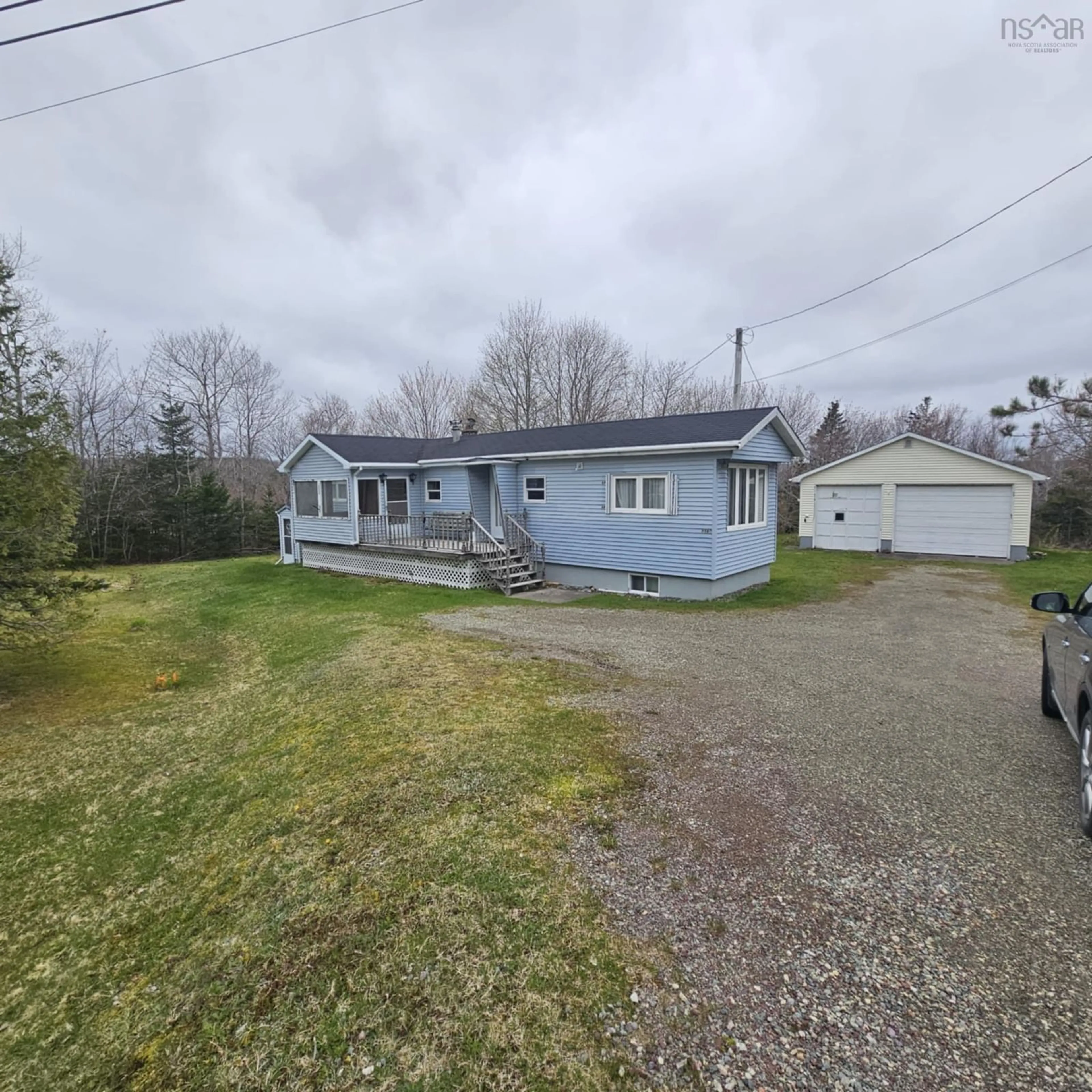A pic from outside/outdoor area/front of a property/back of a property/a pic from drone, unknown for 4460 Gabarus Hwy, Cape Breton Nova Scotia B1K 1X8