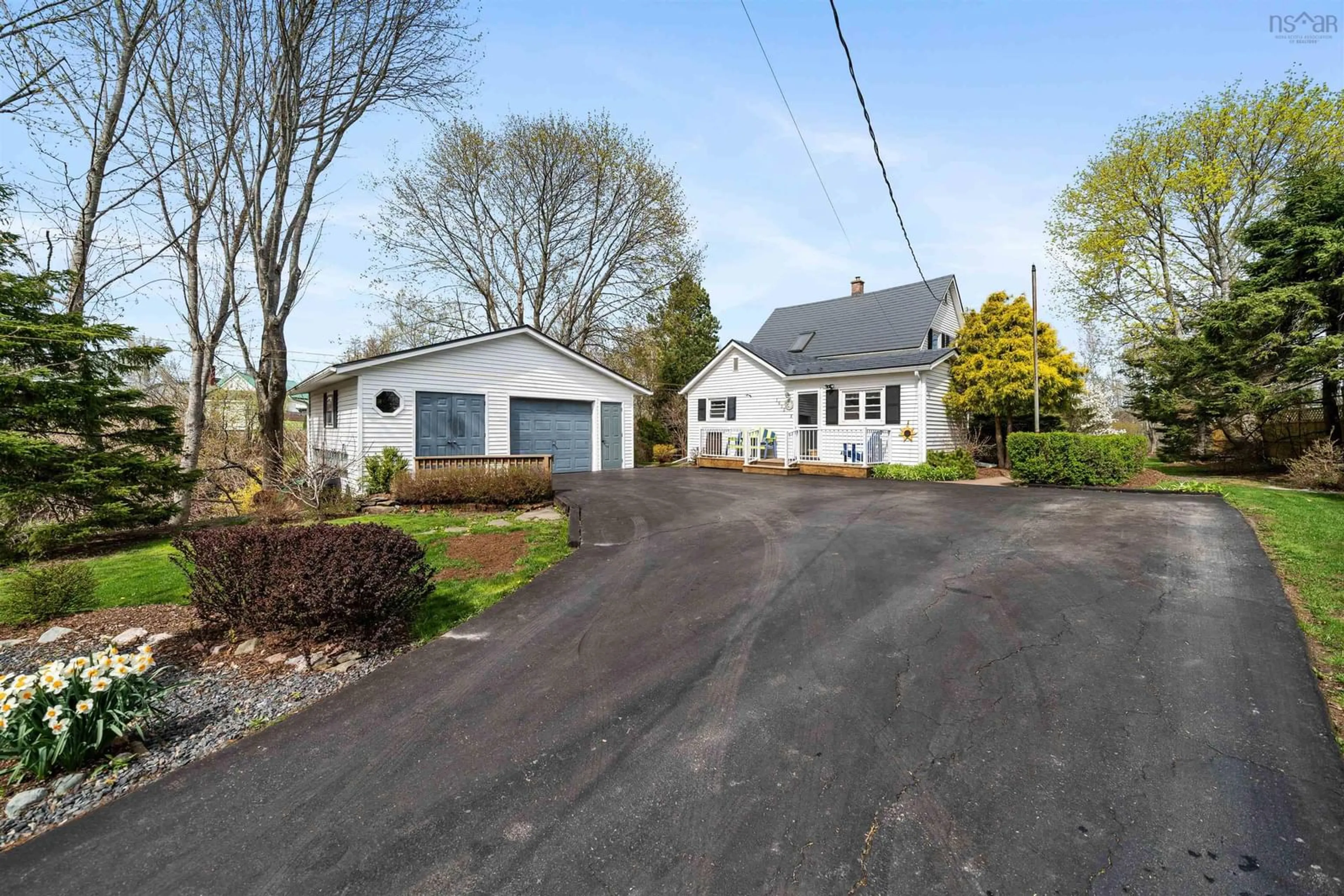 A pic from outside/outdoor area/front of a property/back of a property/a pic from drone, street for 1932 College St, Westville Nova Scotia B0K 2A0