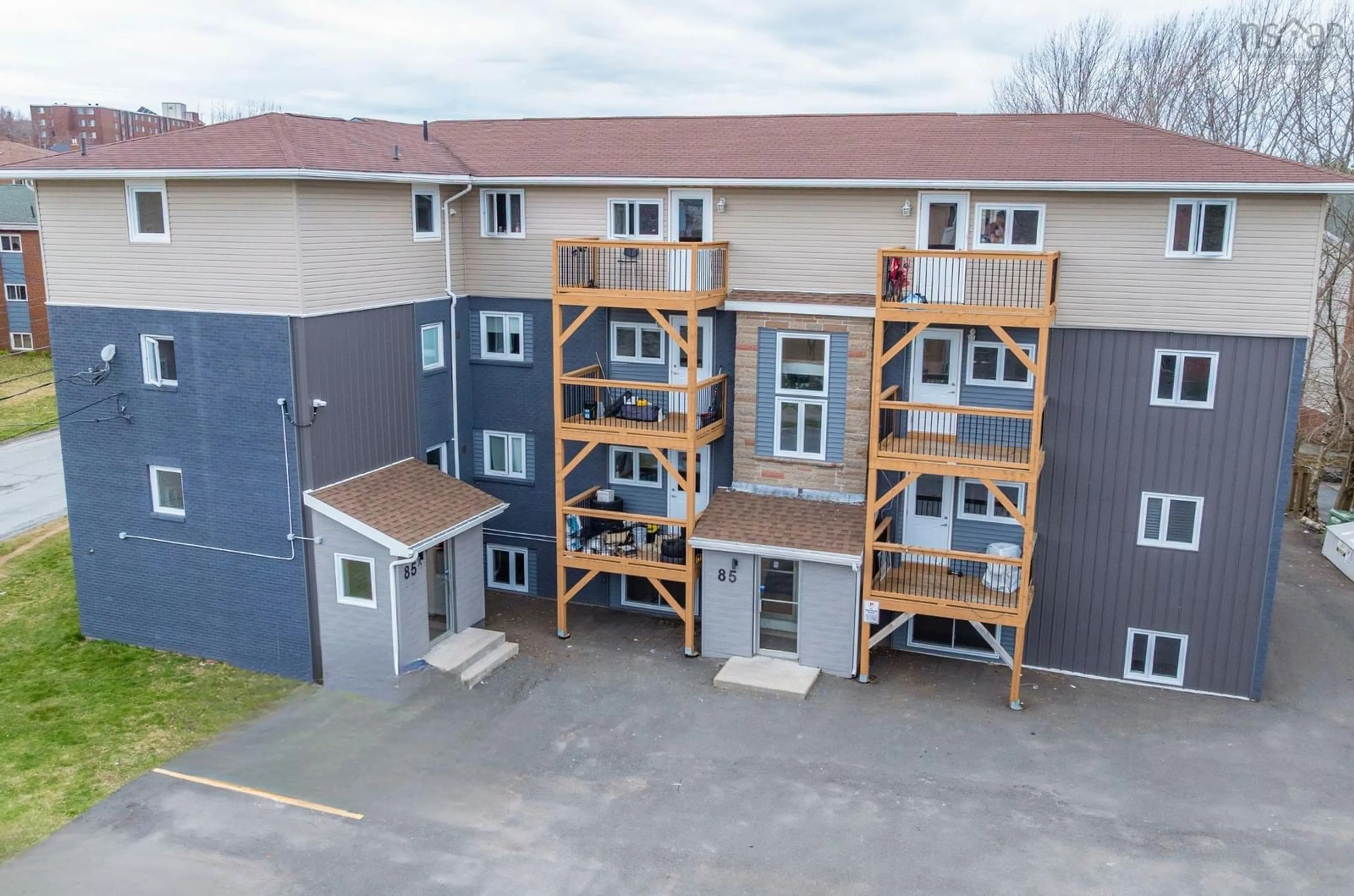 A pic from outside/outdoor area/front of a property/back of a property/a pic from drone, building for 85/85A Evans Ave, Fairview Nova Scotia B3M 1C7
