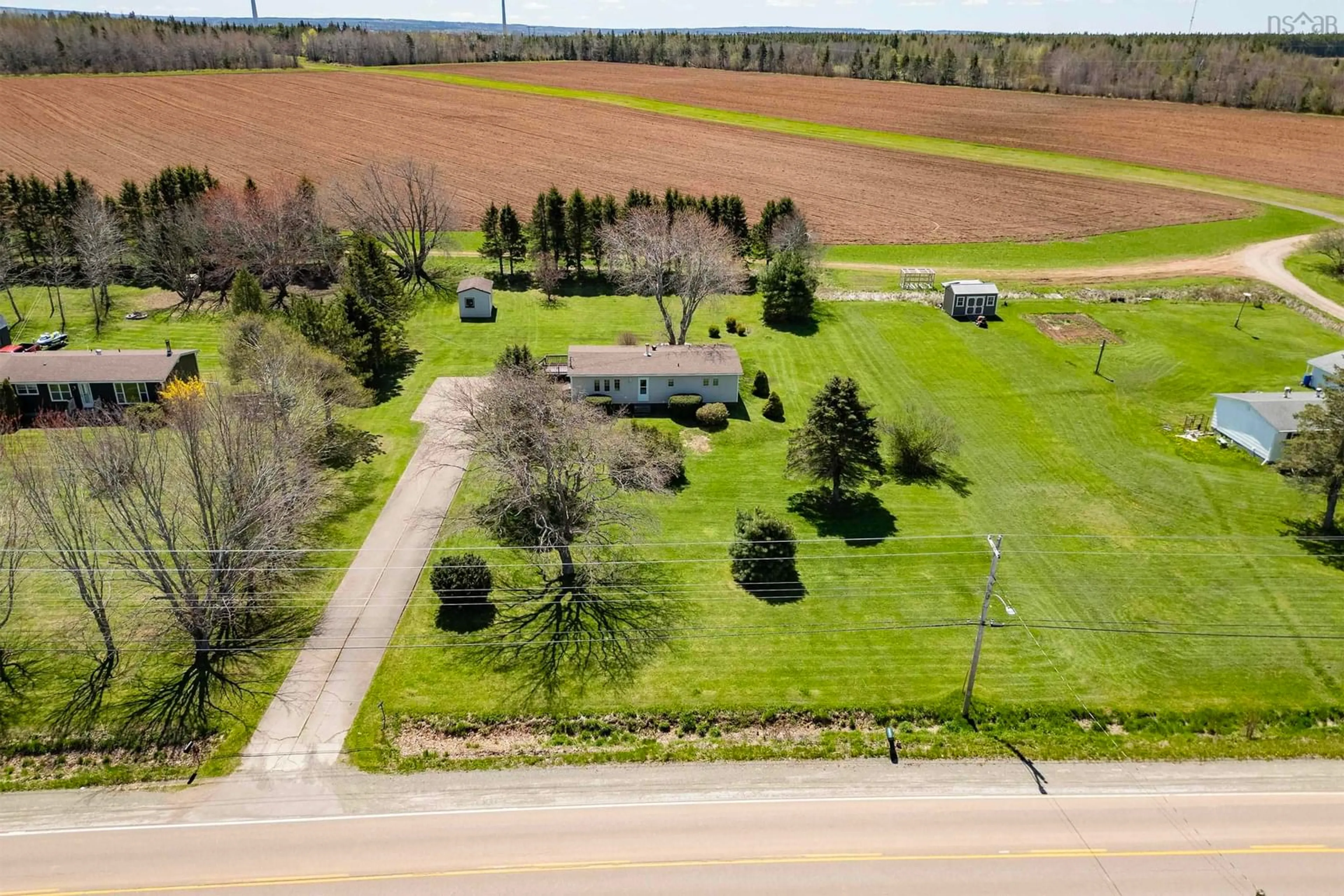 A pic from outside/outdoor area/front of a property/back of a property/a pic from drone, unknown for 1002 Highway 6, Warren Nova Scotia B4H 3Y2