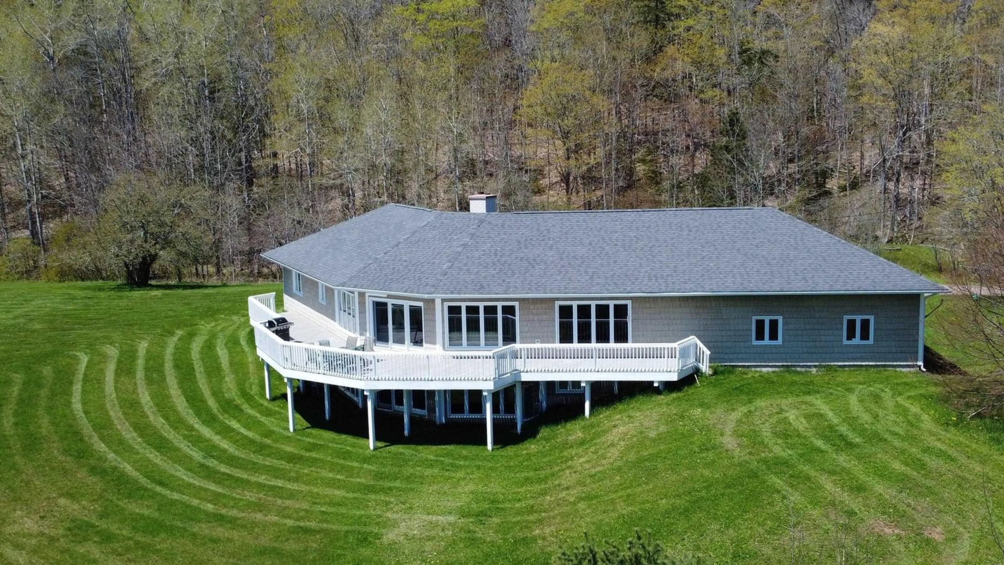 A pic from outside/outdoor area/front of a property/back of a property/a pic from drone, water/lake/river/ocean view for 1379 362 Hwy, Victoria Vale Nova Scotia B0S 1P0
