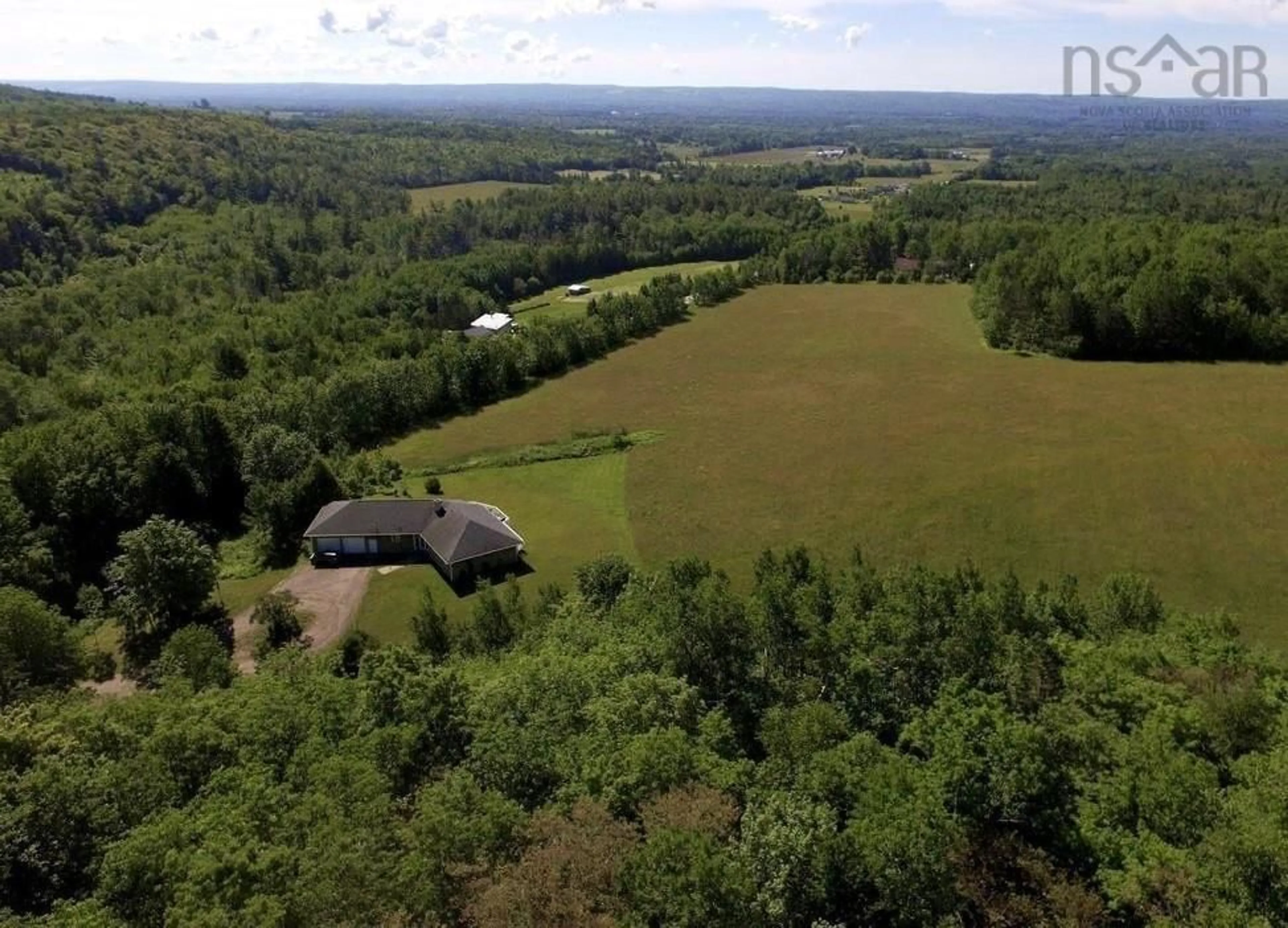 A pic from outside/outdoor area/front of a property/back of a property/a pic from drone, forest/trees view for 1379 362 Hwy, Victoria Vale Nova Scotia B0S 1P0