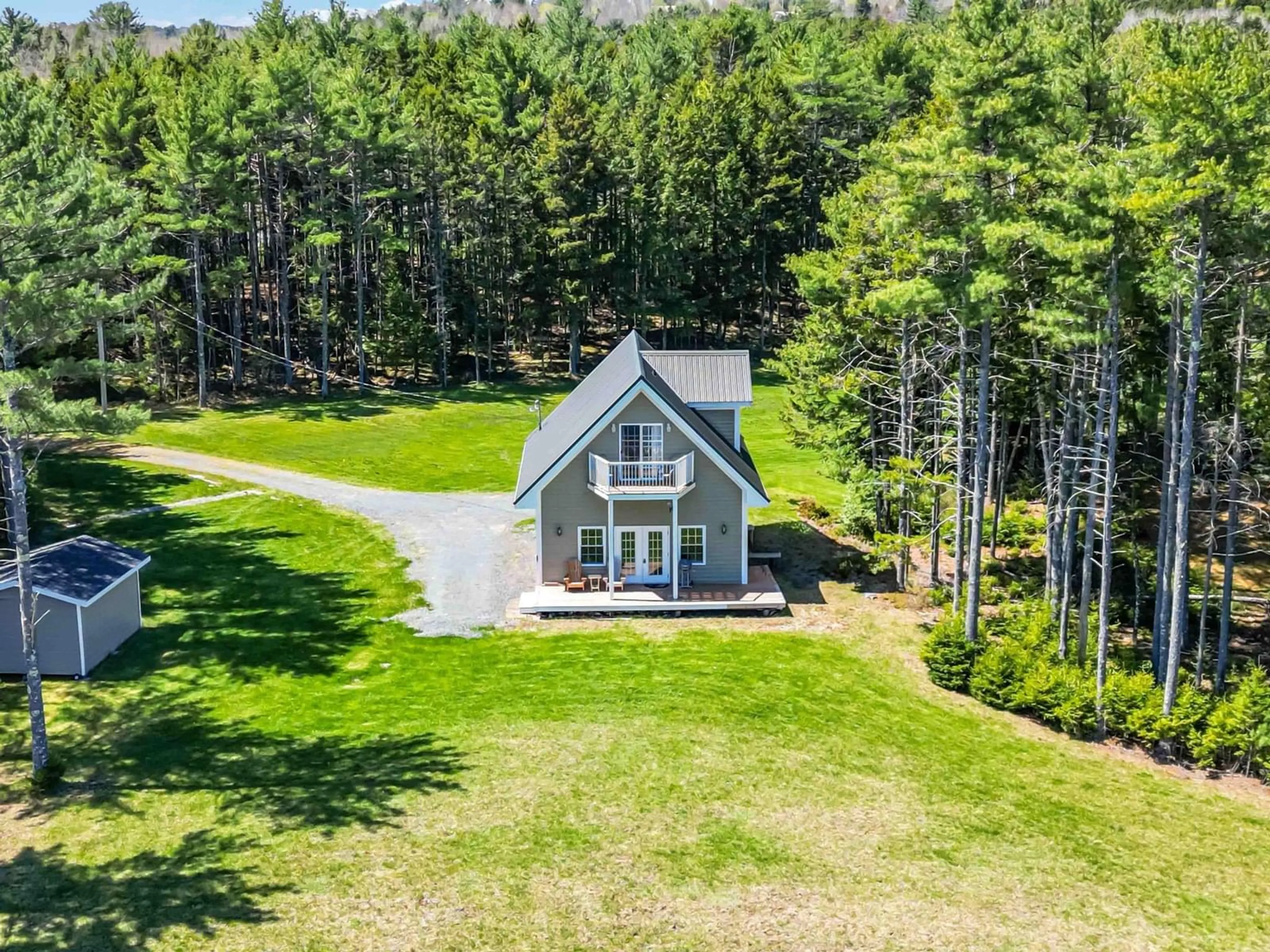 A pic from outside/outdoor area/front of a property/back of a property/a pic from drone, water/lake/river/ocean view for 413 Hermans Island Rd, Sunnybrook Nova Scotia B0J 2E0