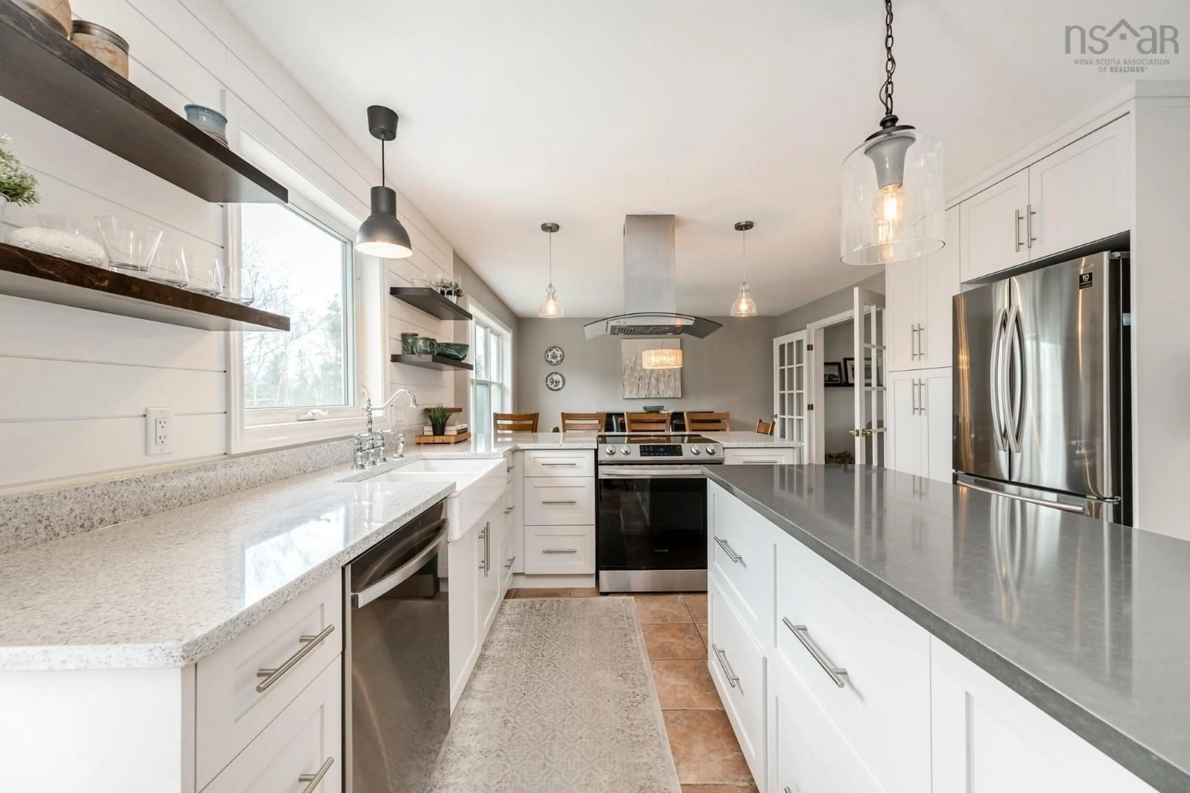 Contemporary kitchen, ceramic/tile floor for 372 St. George Blvd, Hammonds Plains Nova Scotia B4B 1T2