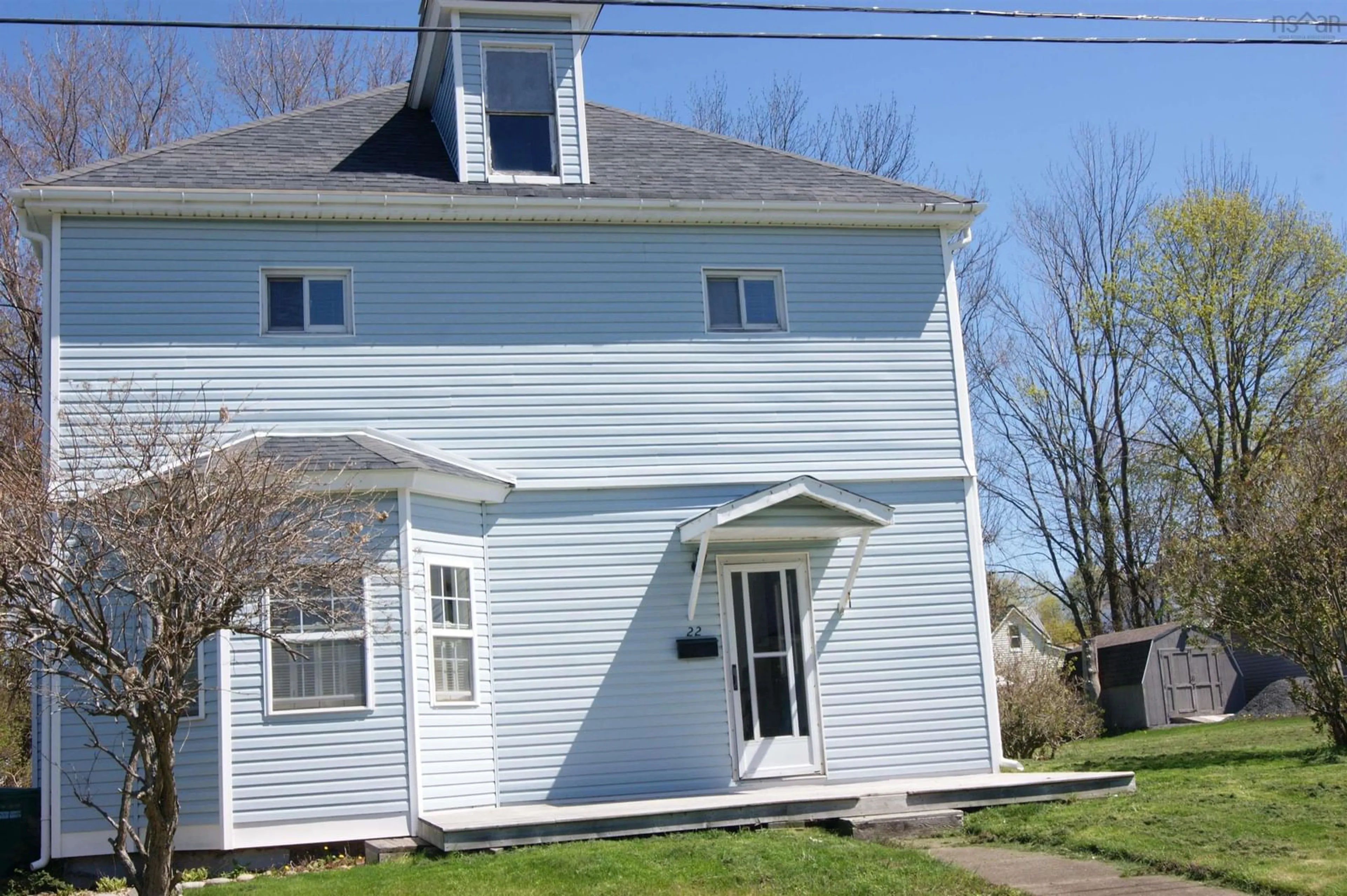 Home with vinyl exterior material, street for 22 Liberty Ave, New Glasgow Nova Scotia B2H 4C8