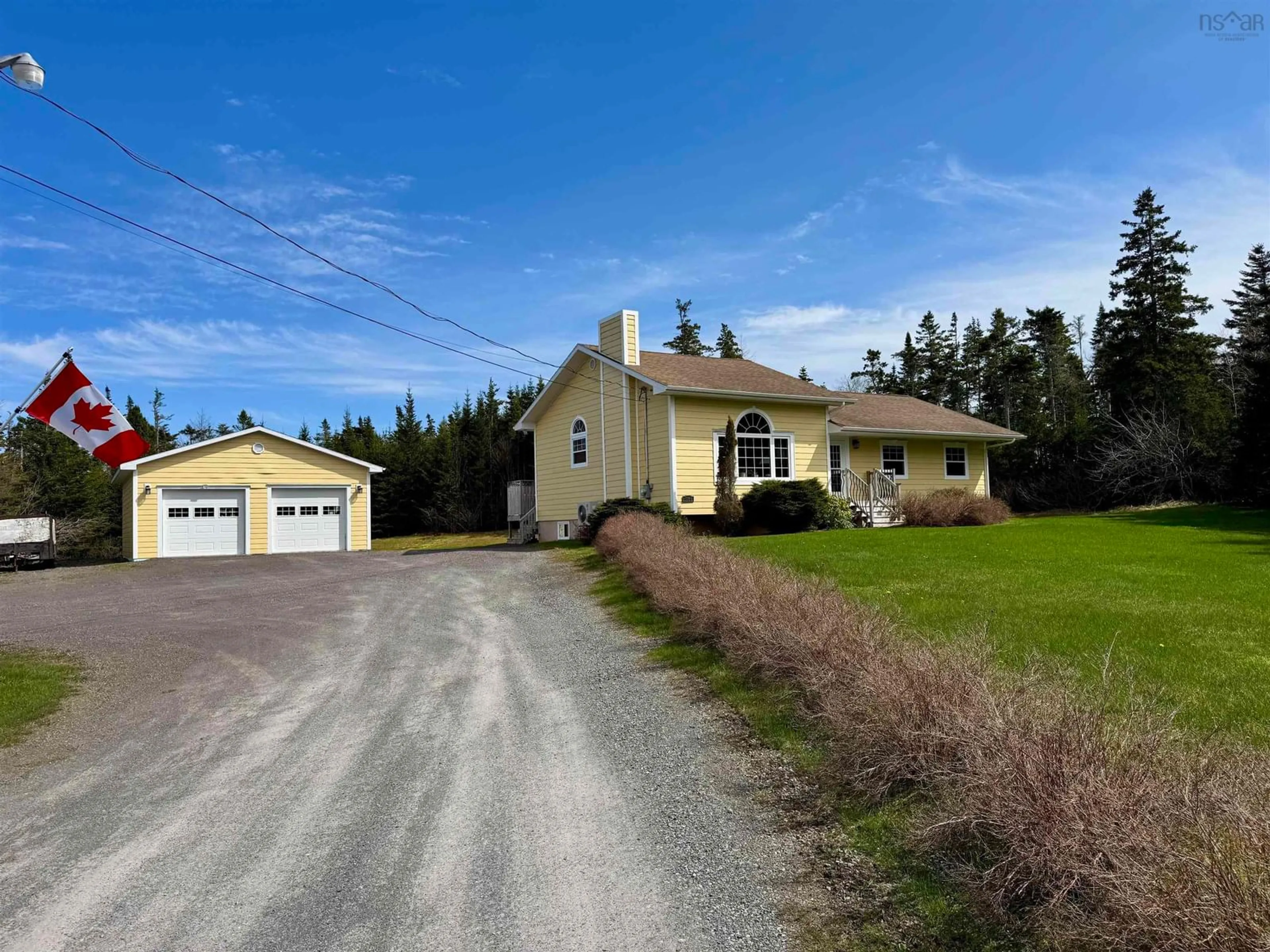 A pic from outside/outdoor area/front of a property/back of a property/a pic from drone, street for 5105 Highway 320, Arichat Nova Scotia B0E 1A0
