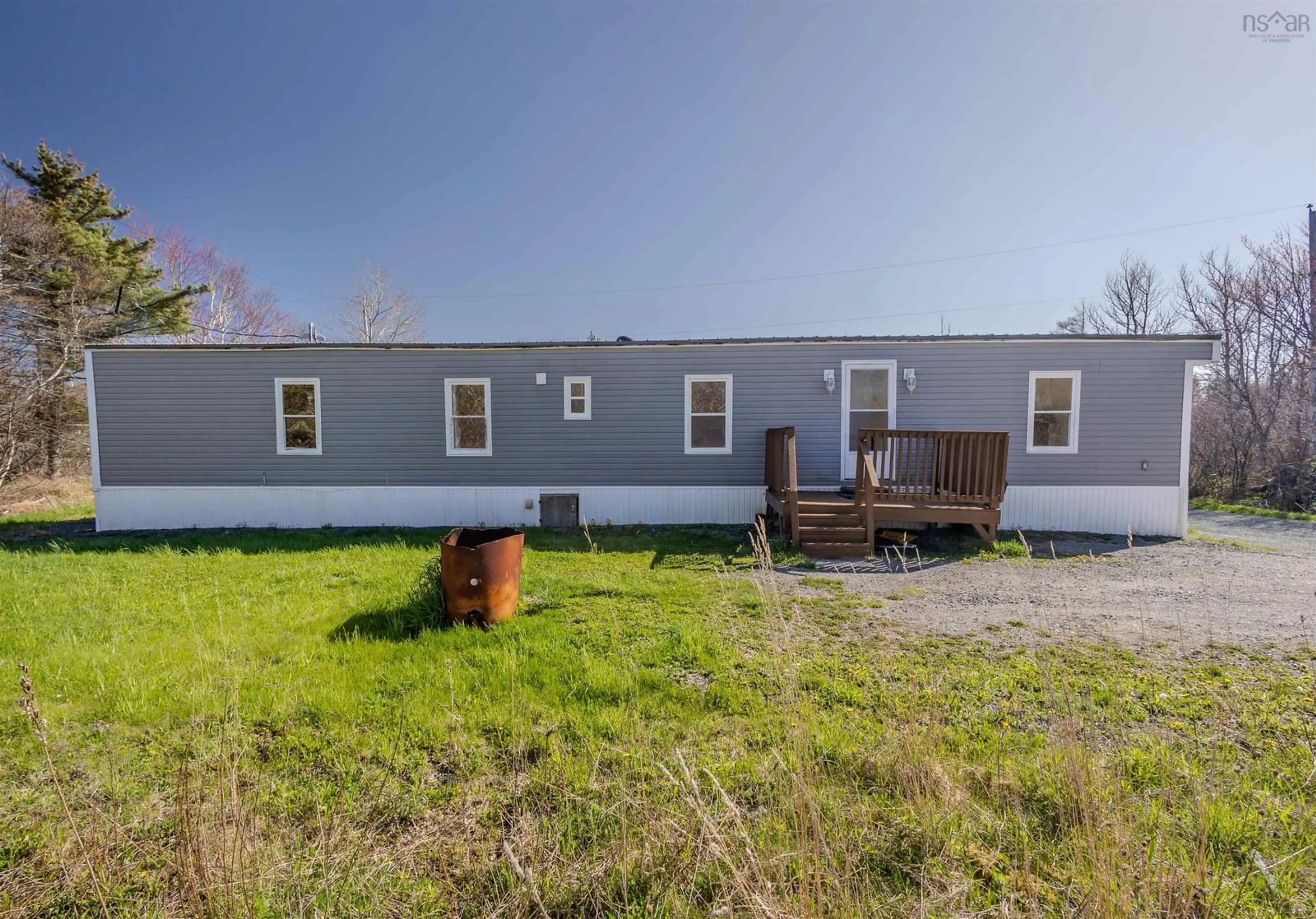 A pic from outside/outdoor area/front of a property/back of a property/a pic from drone, unknown for 17 Glenesk Trailer Park Rd, Reserve Mines Nova Scotia B1E 1B8