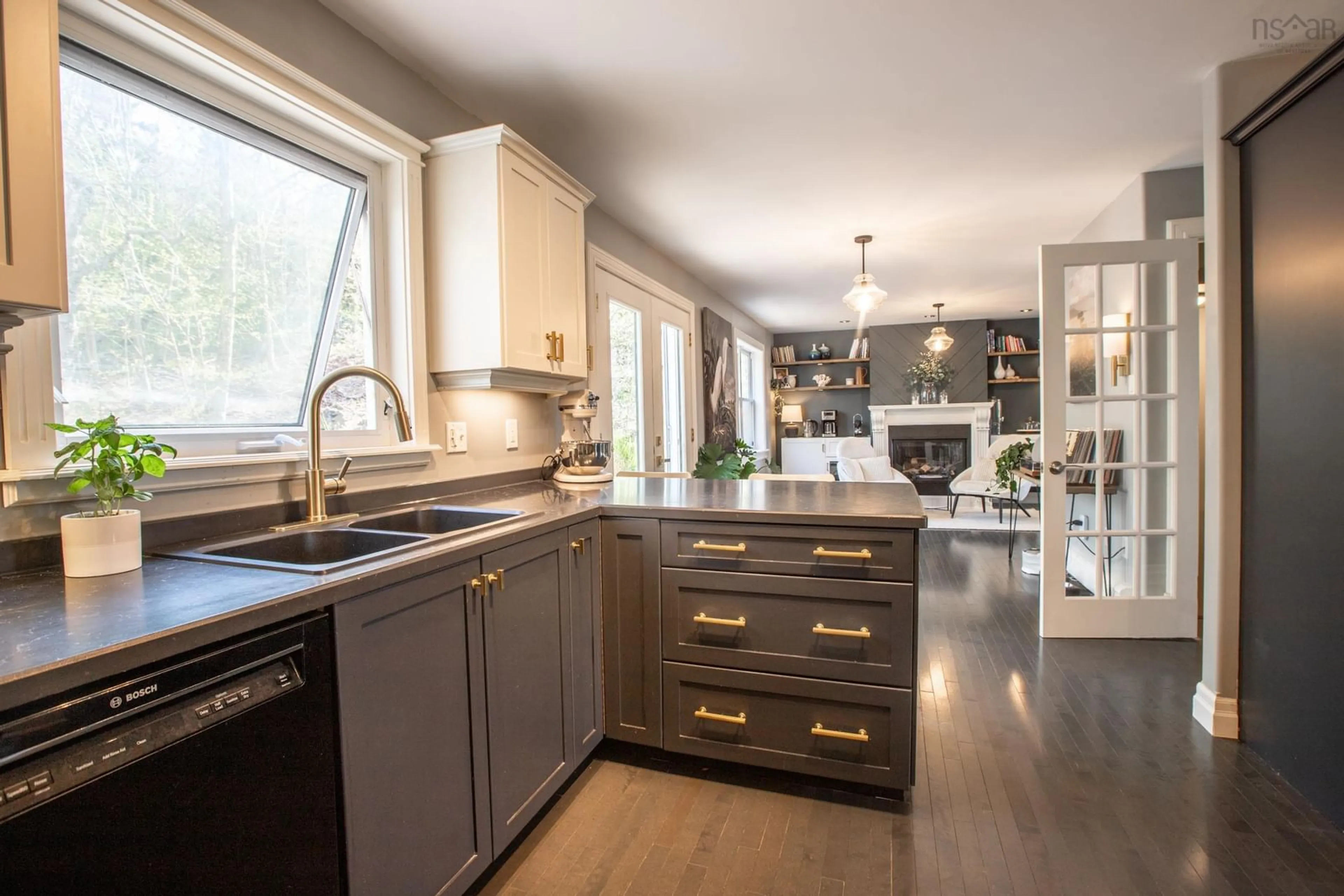 Open concept kitchen, wood/laminate floor for 826 Waverley Rd, Dartmouth Nova Scotia B2X 2G7