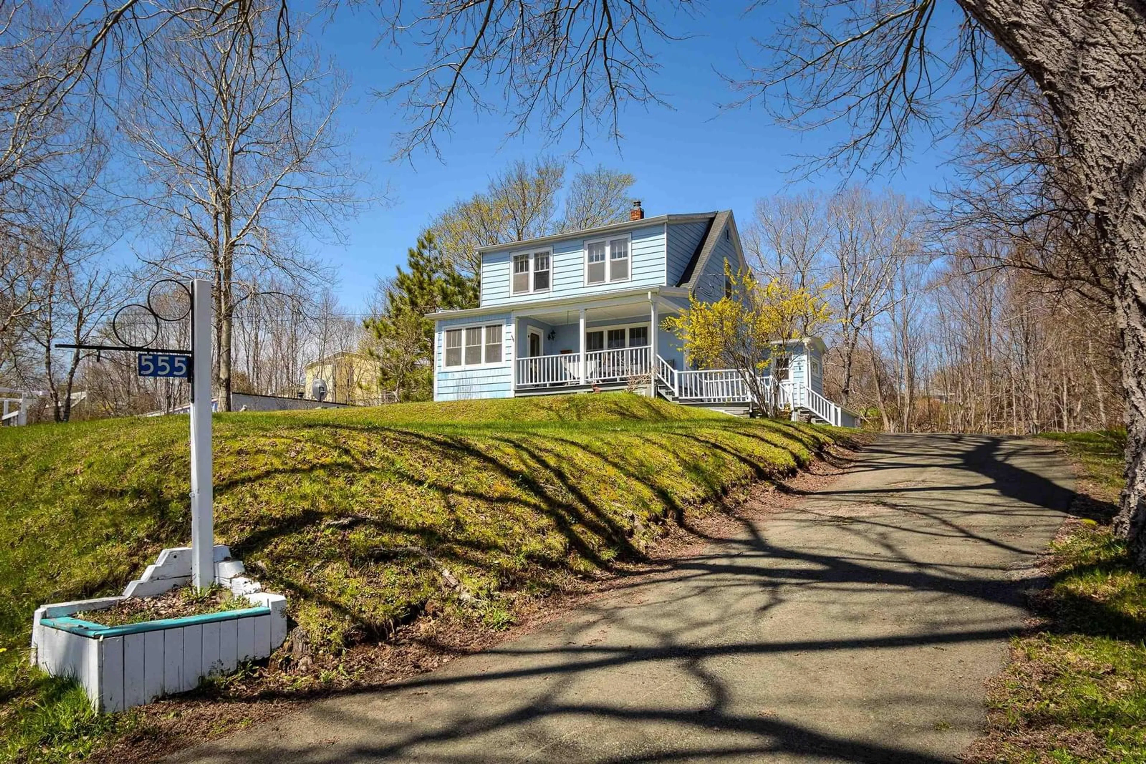 A pic from outside/outdoor area/front of a property/back of a property/a pic from drone, water/lake/river/ocean view for 555 Chebucto, Baddeck Nova Scotia B0E 1B0
