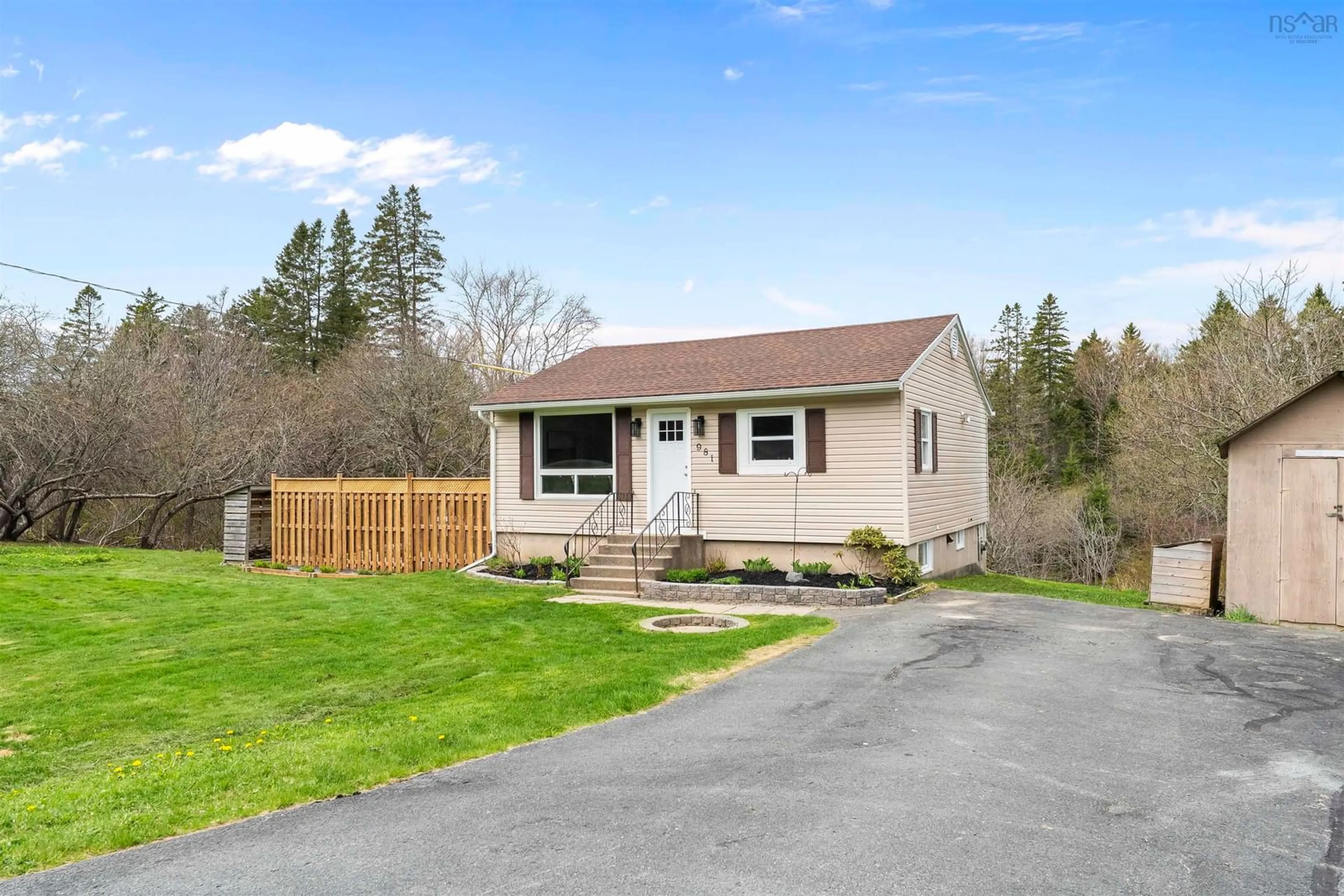 Home with vinyl exterior material, street for 981 South Rawdon Rd, Mount Uniacke Nova Scotia B4C 2S2