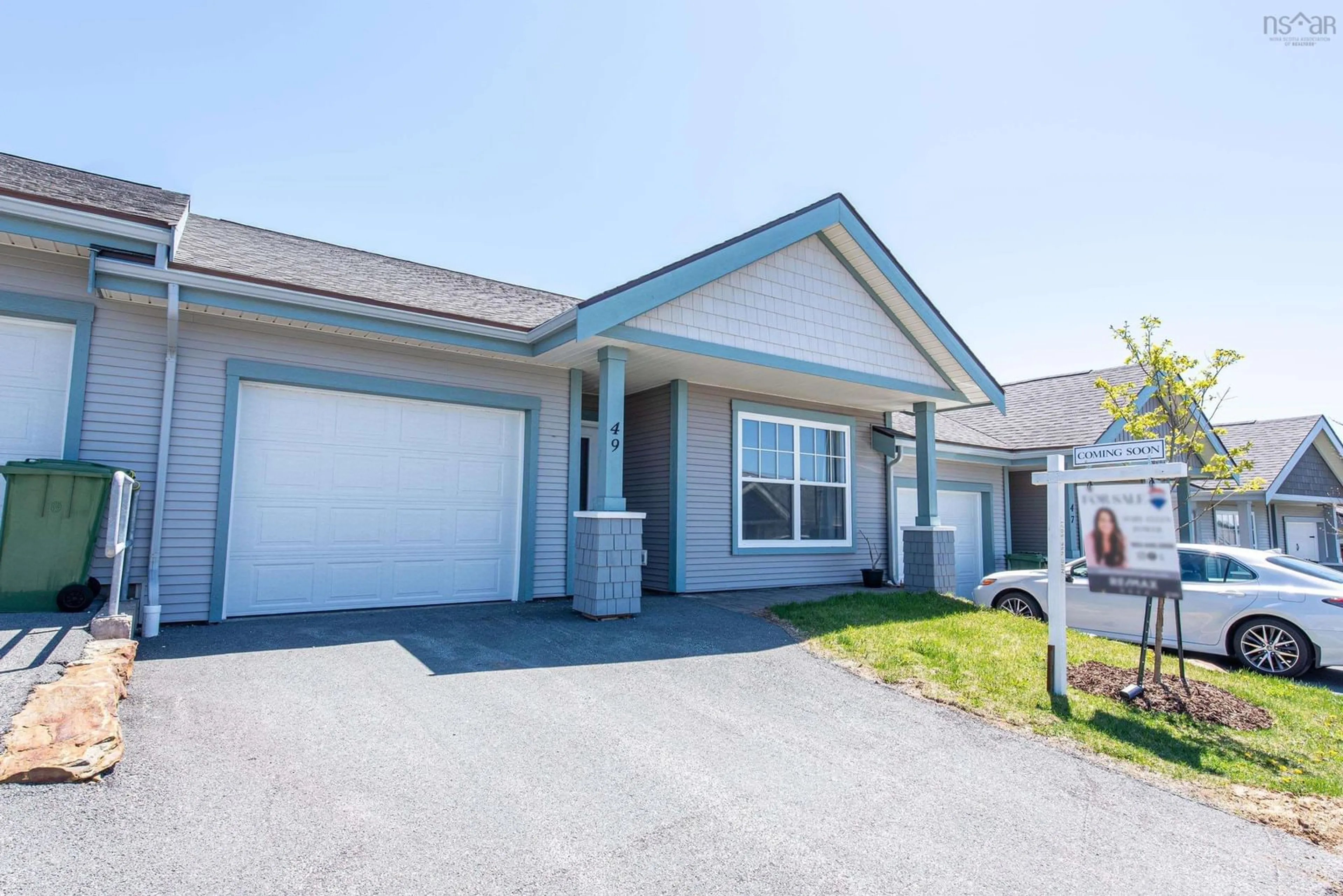 Home with vinyl exterior material, street for 49 Candytuft Close, Eastern Passage Nova Scotia B3G 0E4