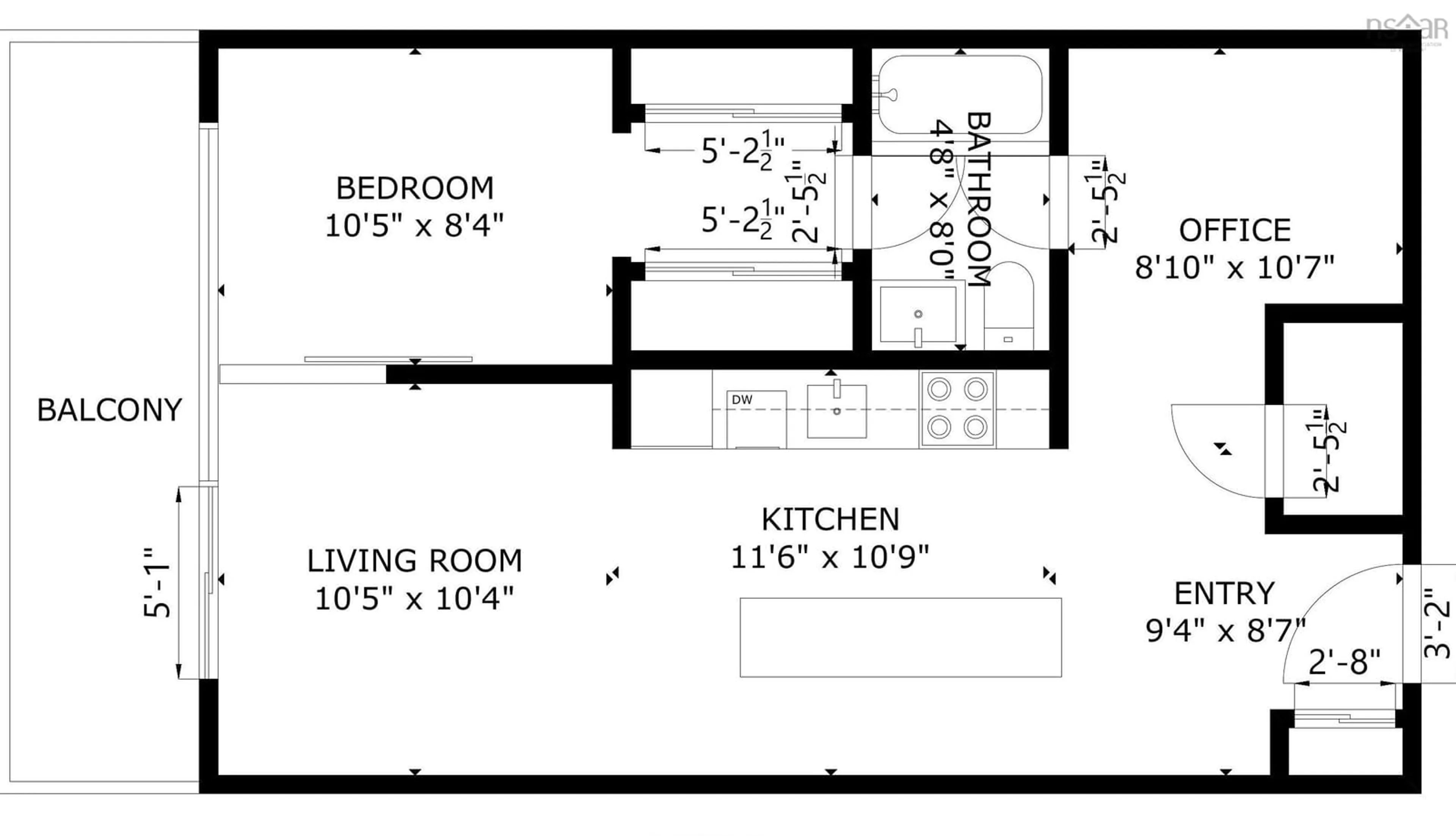 Floor plan for 1065 Barrington St #513, Halifax Nova Scotia B3H 0B7