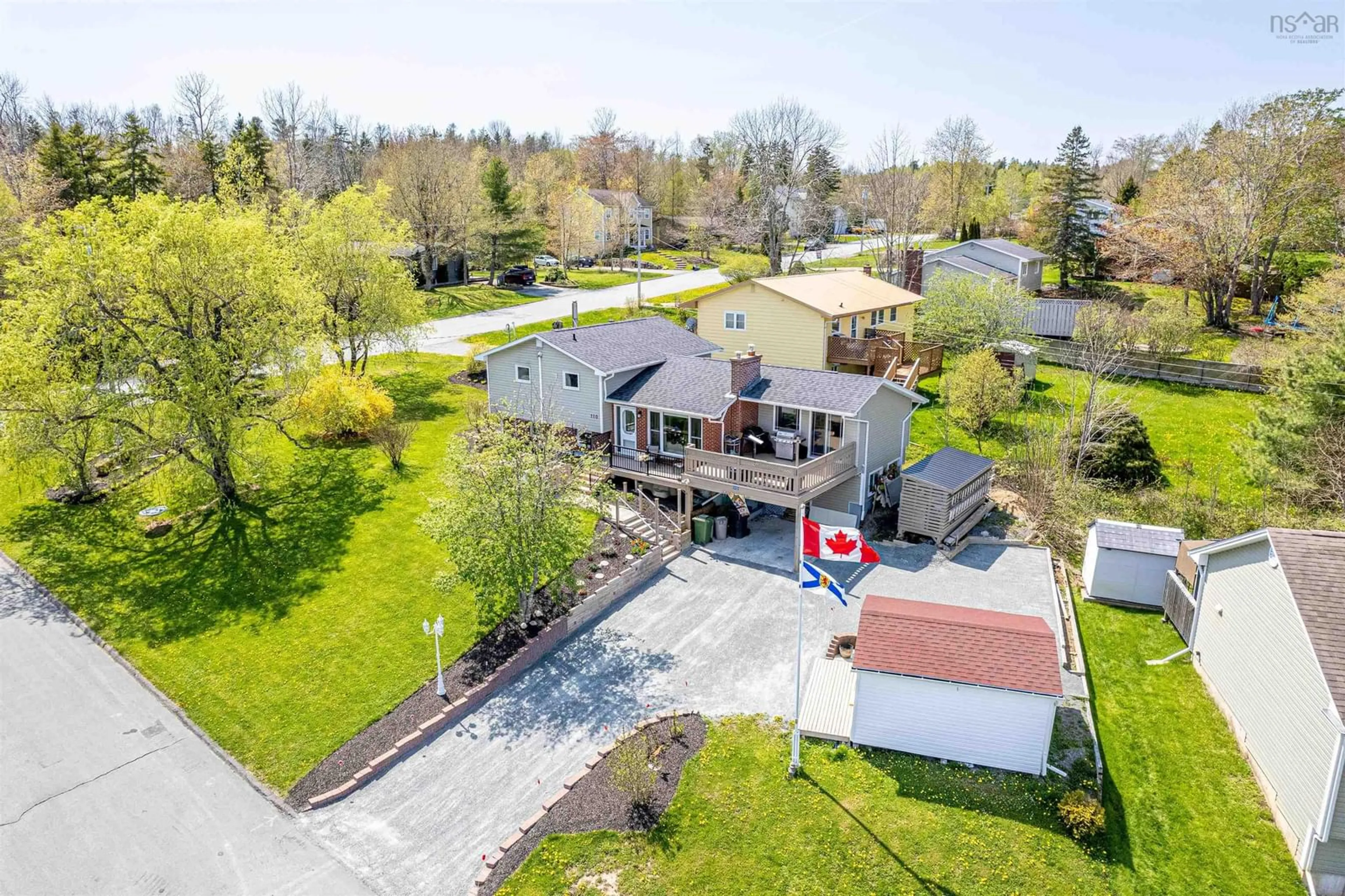 A pic from outside/outdoor area/front of a property/back of a property/a pic from drone, unknown for 110 Pennington Dr, Beaver Bank Nova Scotia B4G 1C1